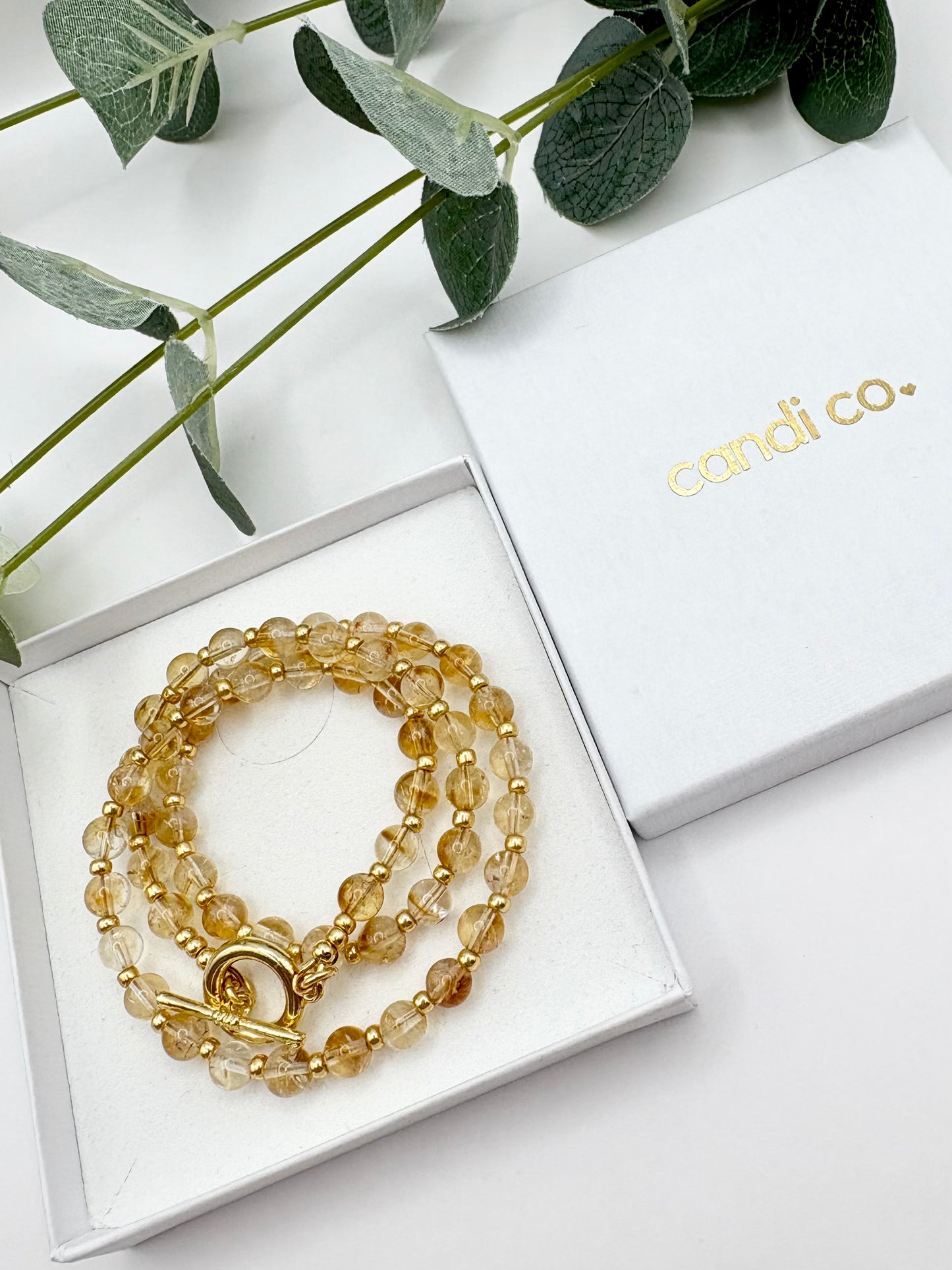 Citrine Beaded Necklace