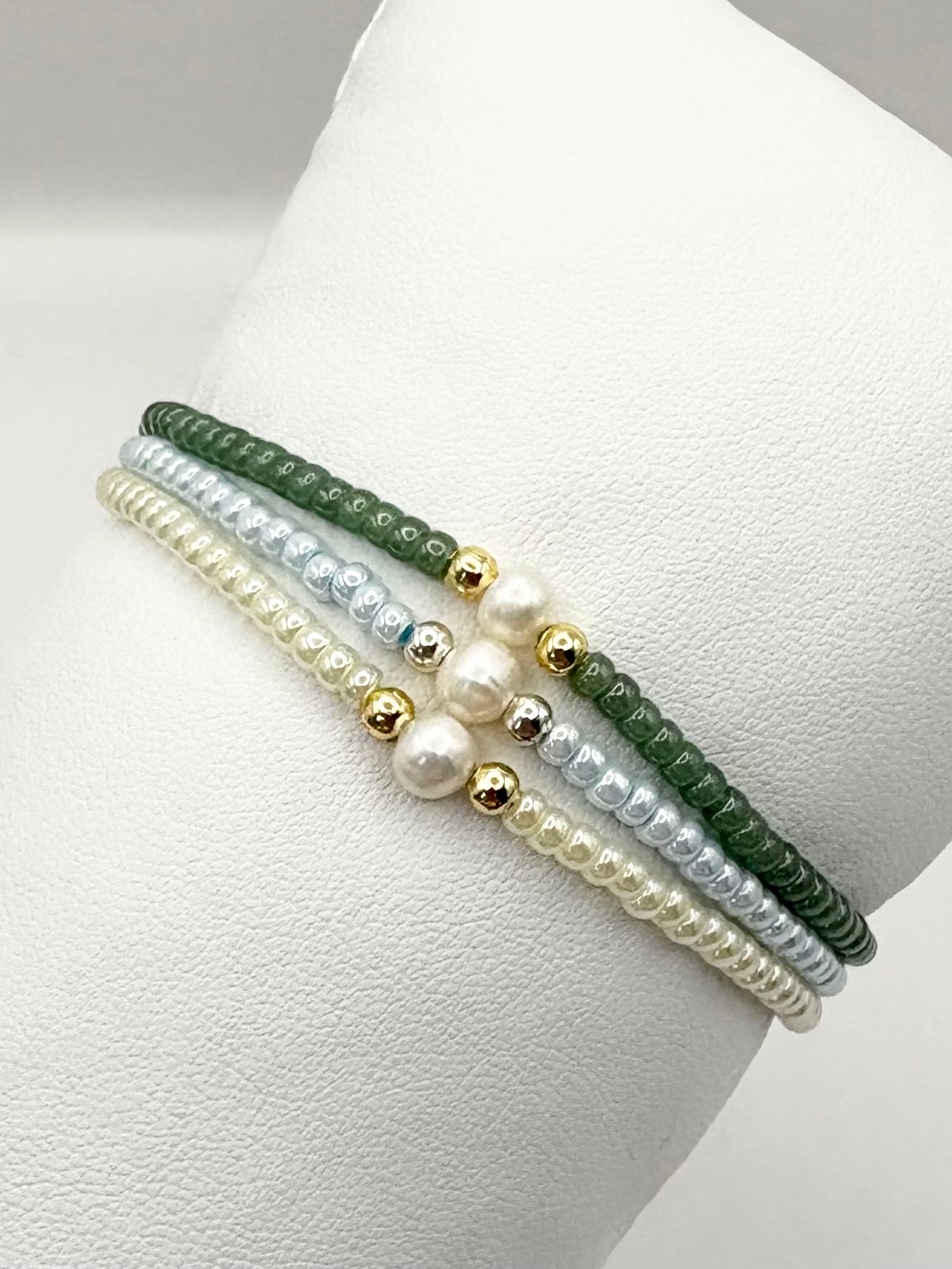 Freshwater Pearl Seed Bead Bracelet - Choice of Colour