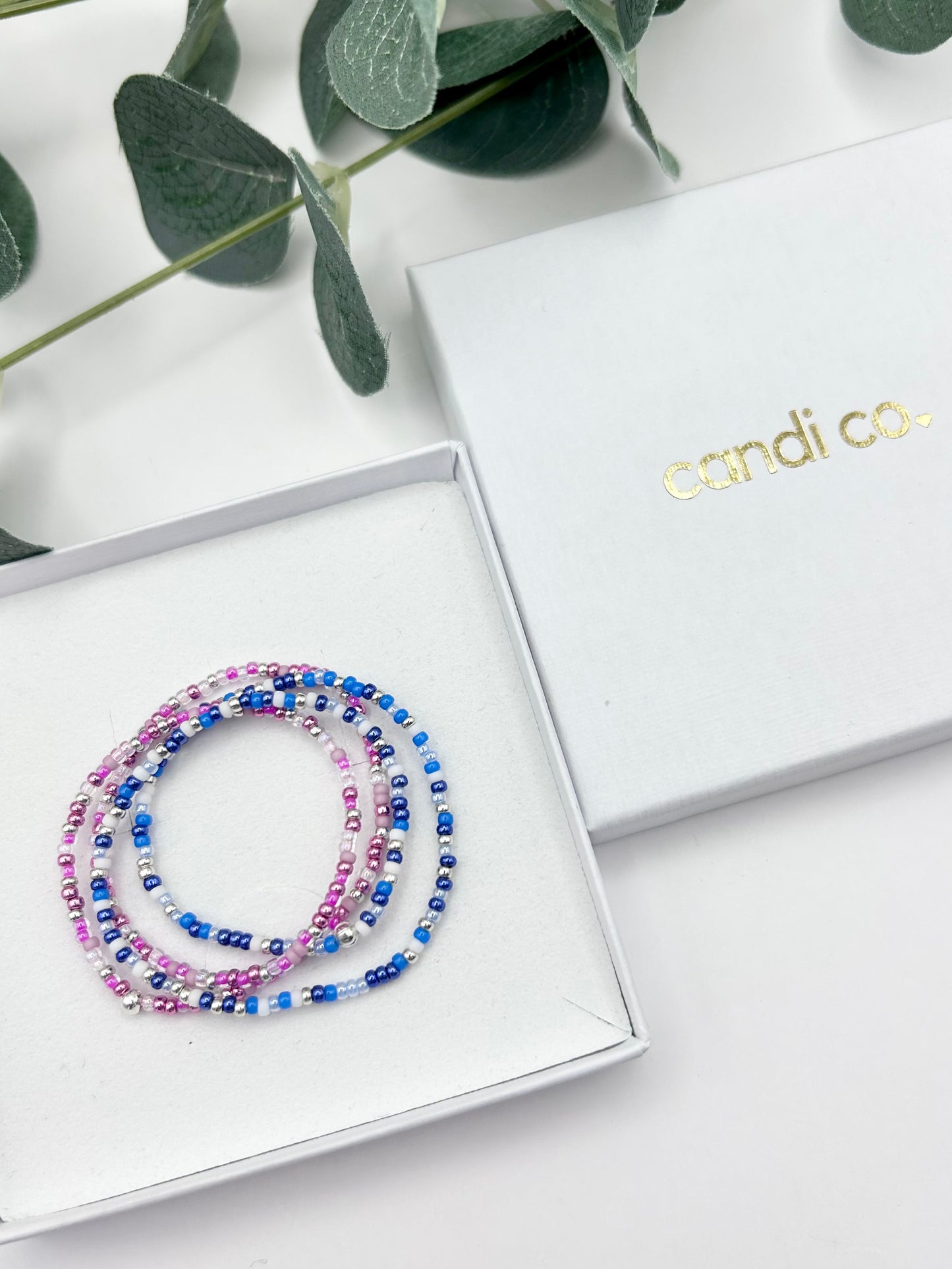 Colourful Dainty Seed Bead Anklet - Gold or Silver