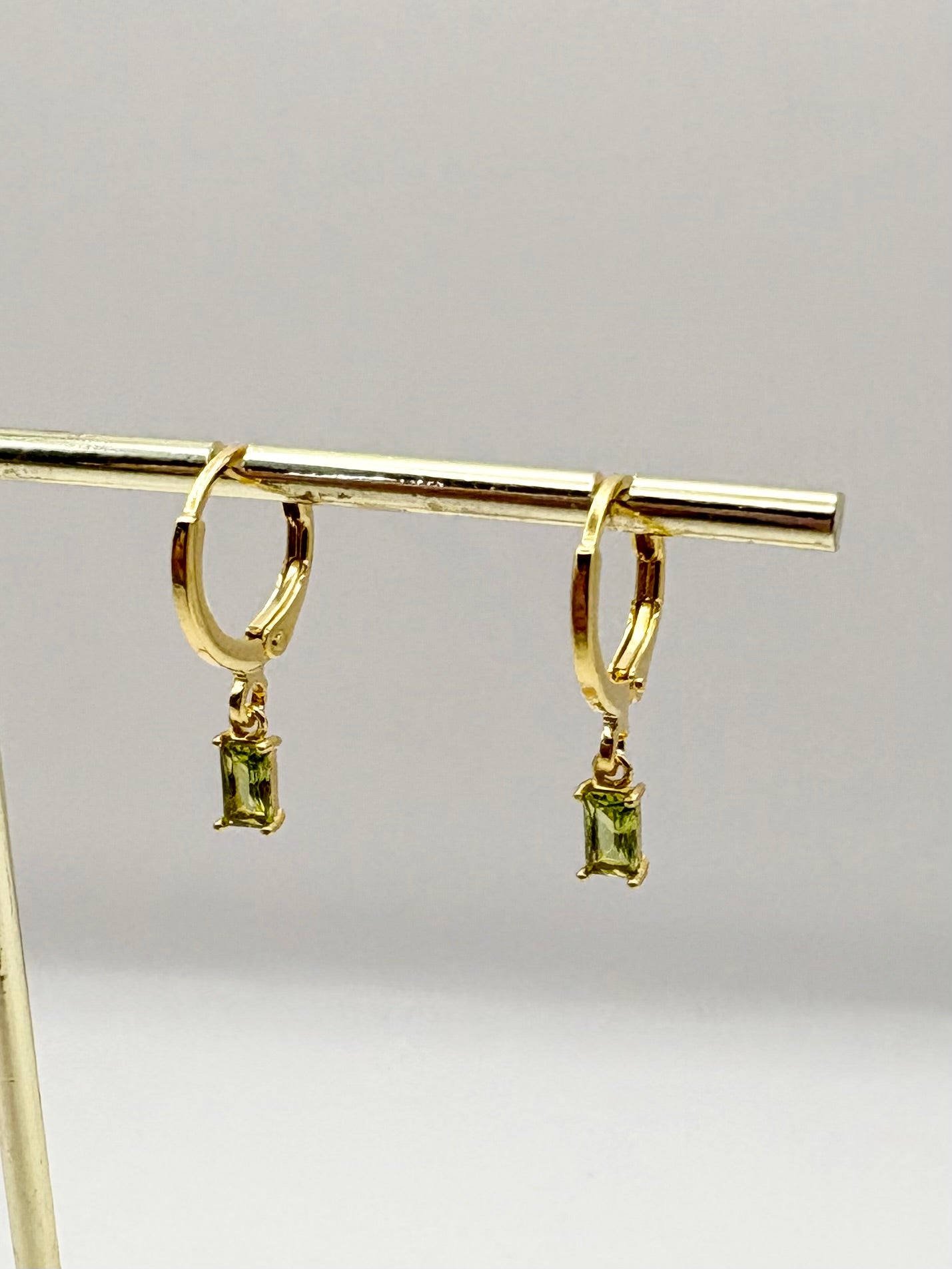 Dainty Birthstone Huggie Hoop Earrings