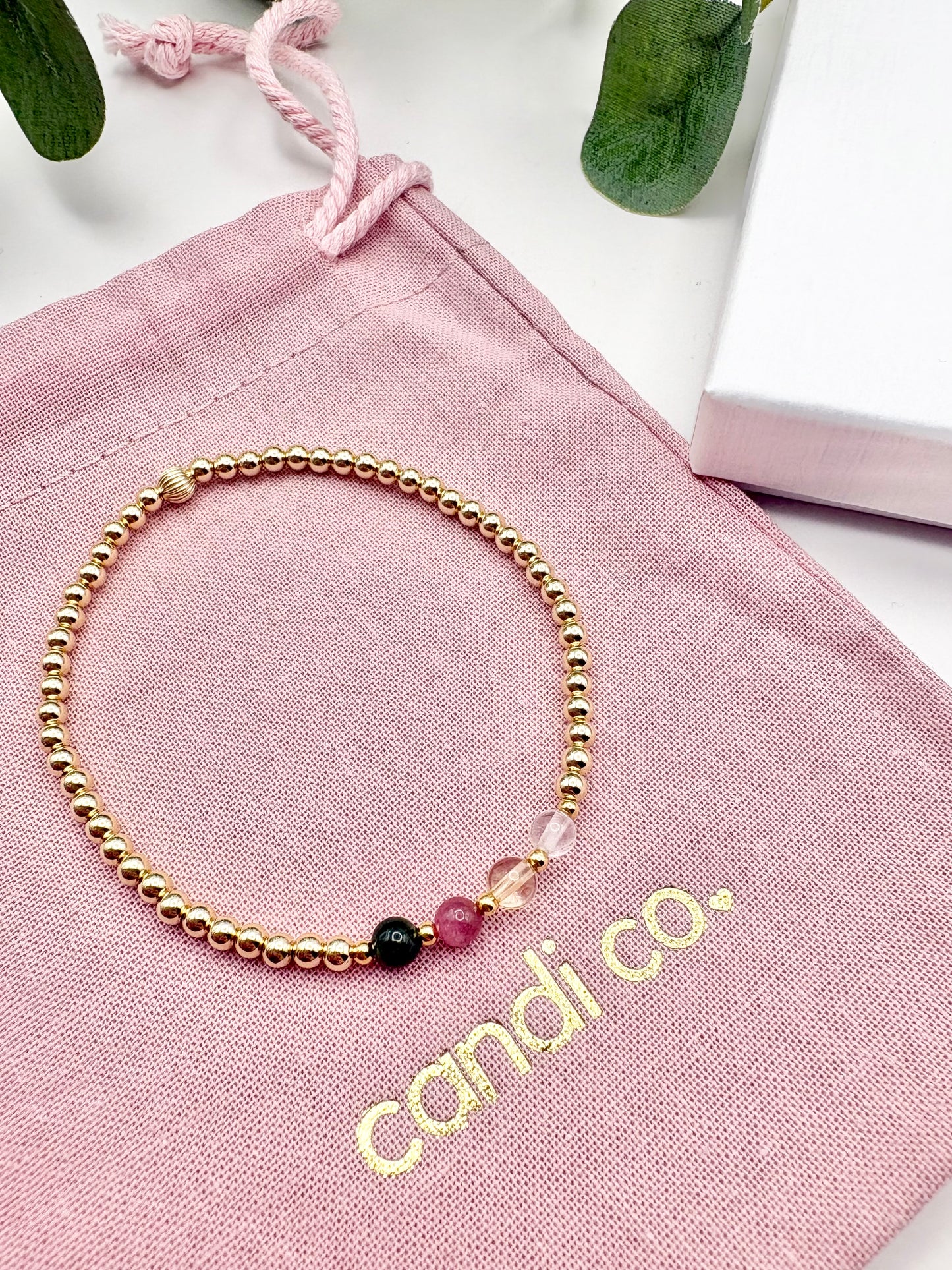 Family Birthstone Beaded Bracelet - Sterling Silver or Gold-Filled
