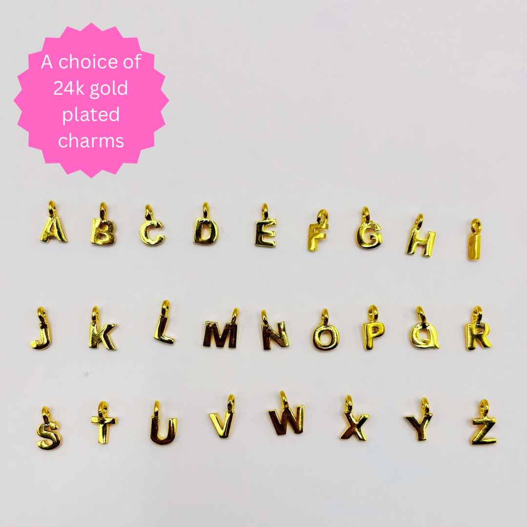 Kids Personalised Fairy Charm Bracelet Gold