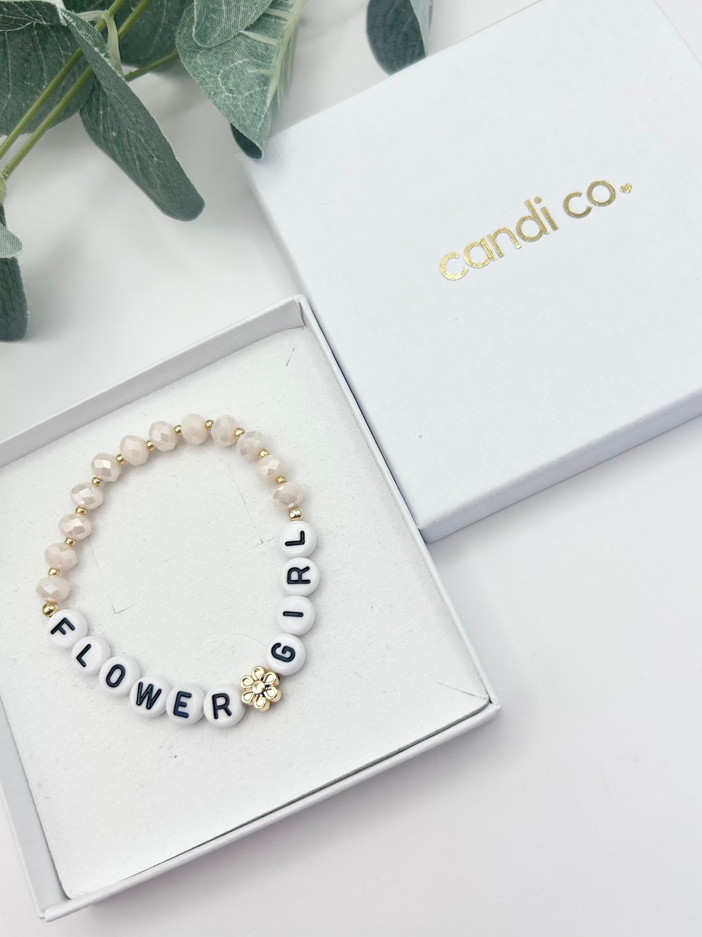 Crystal Flower Girl Bracelet Gold-Plated