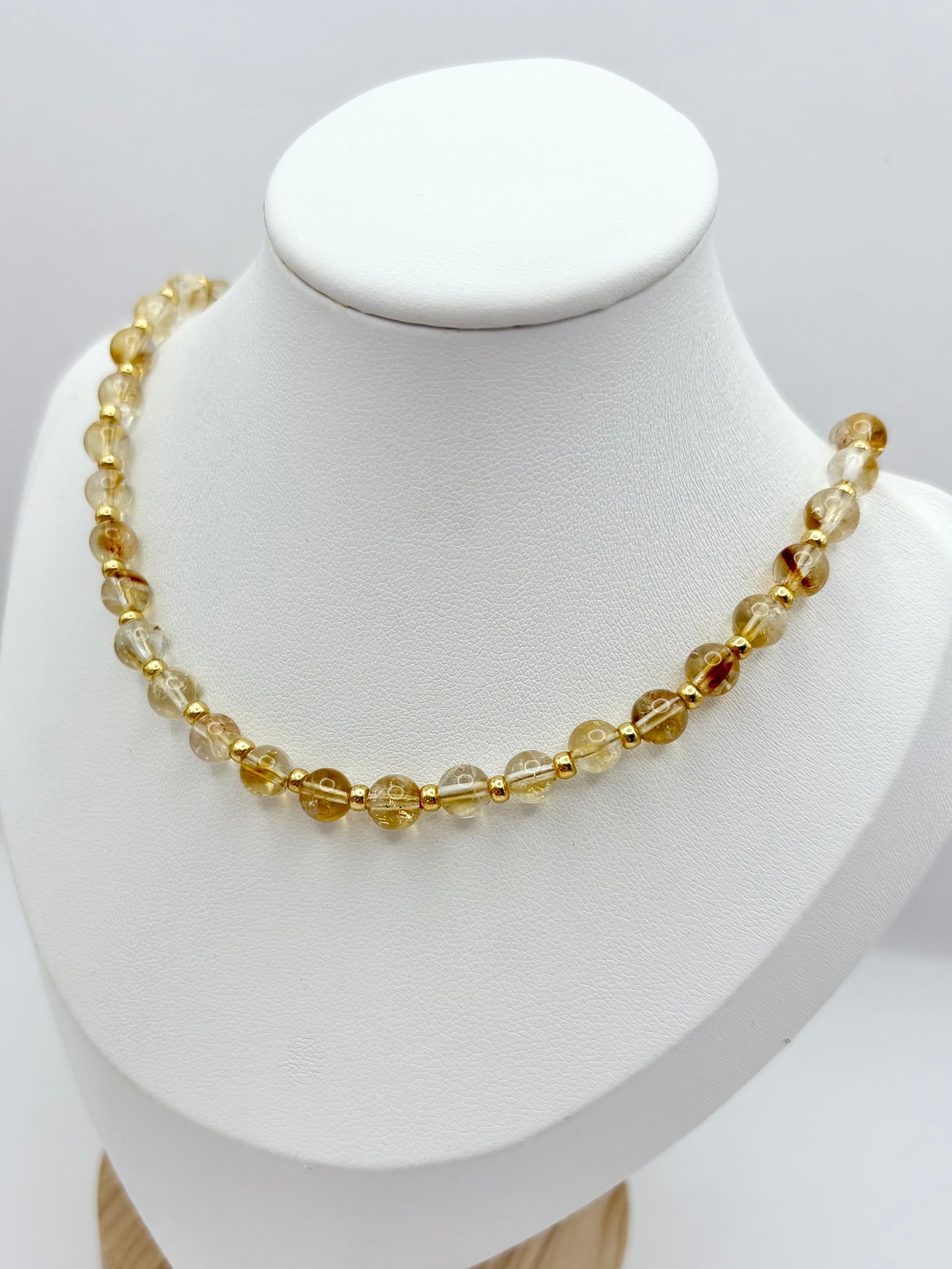 Citrine Beaded Necklace