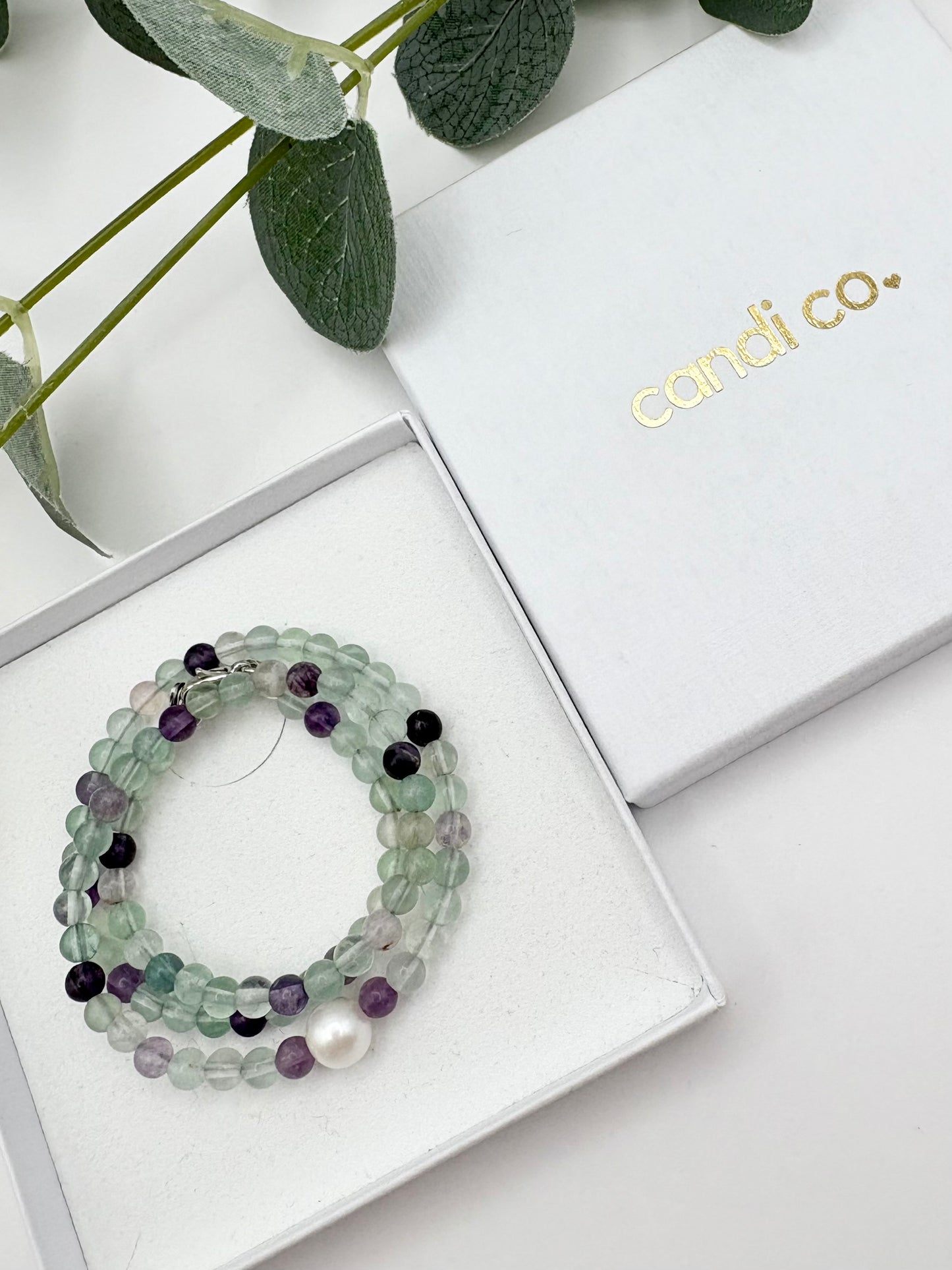 Fluorite & Freshwater Pearl Necklace