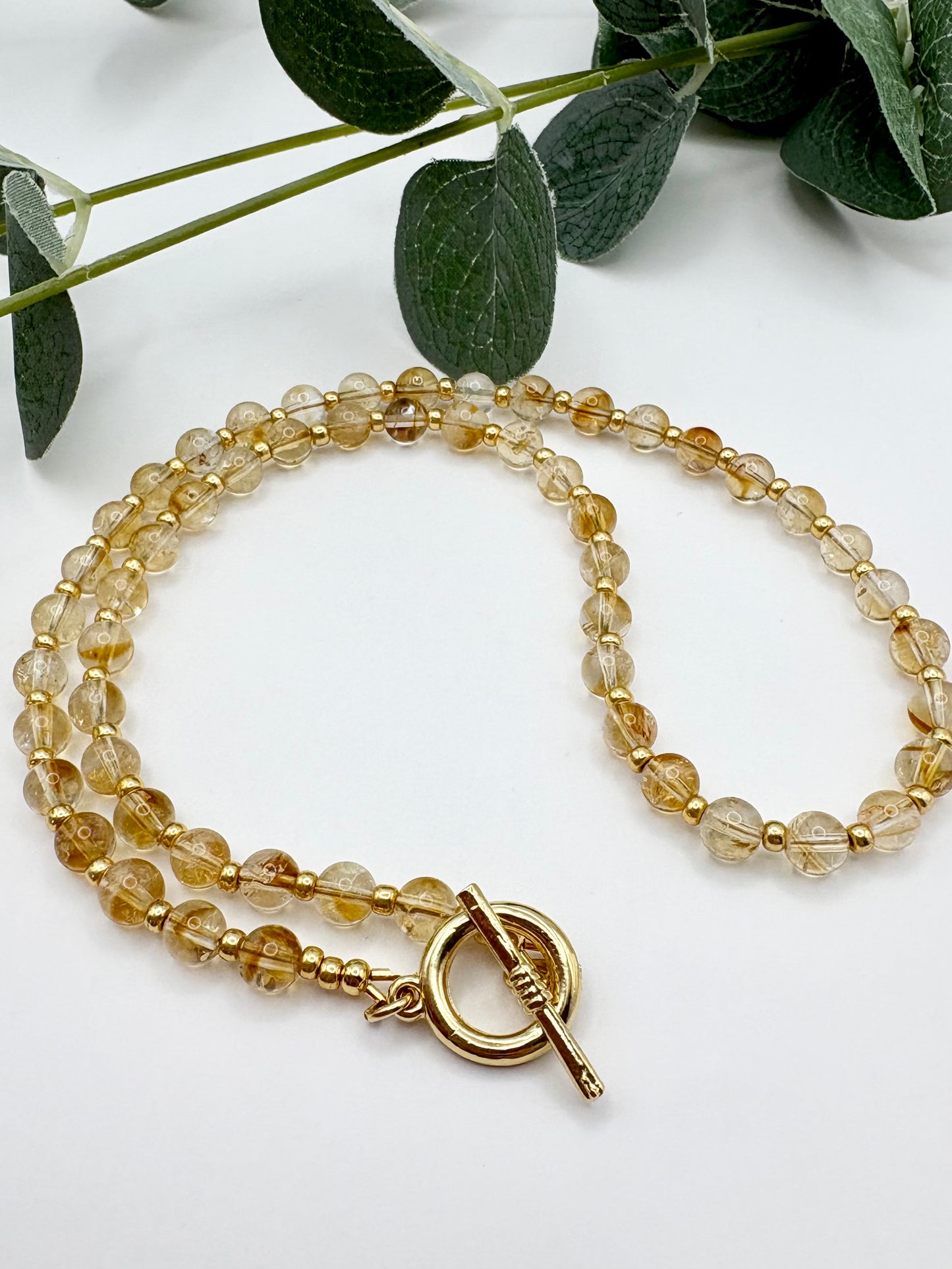 Citrine Beaded Necklace