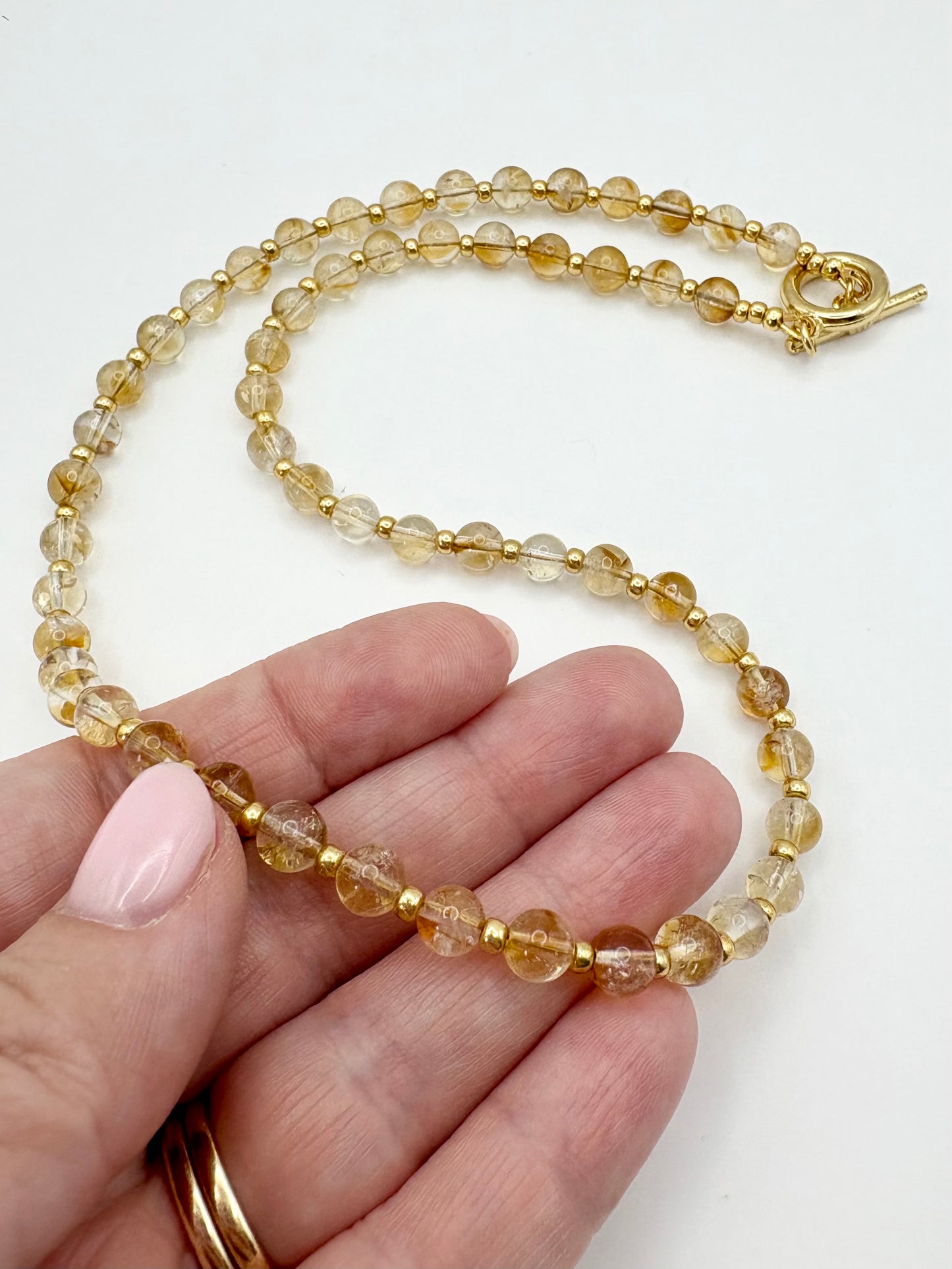 Citrine Beaded Necklace