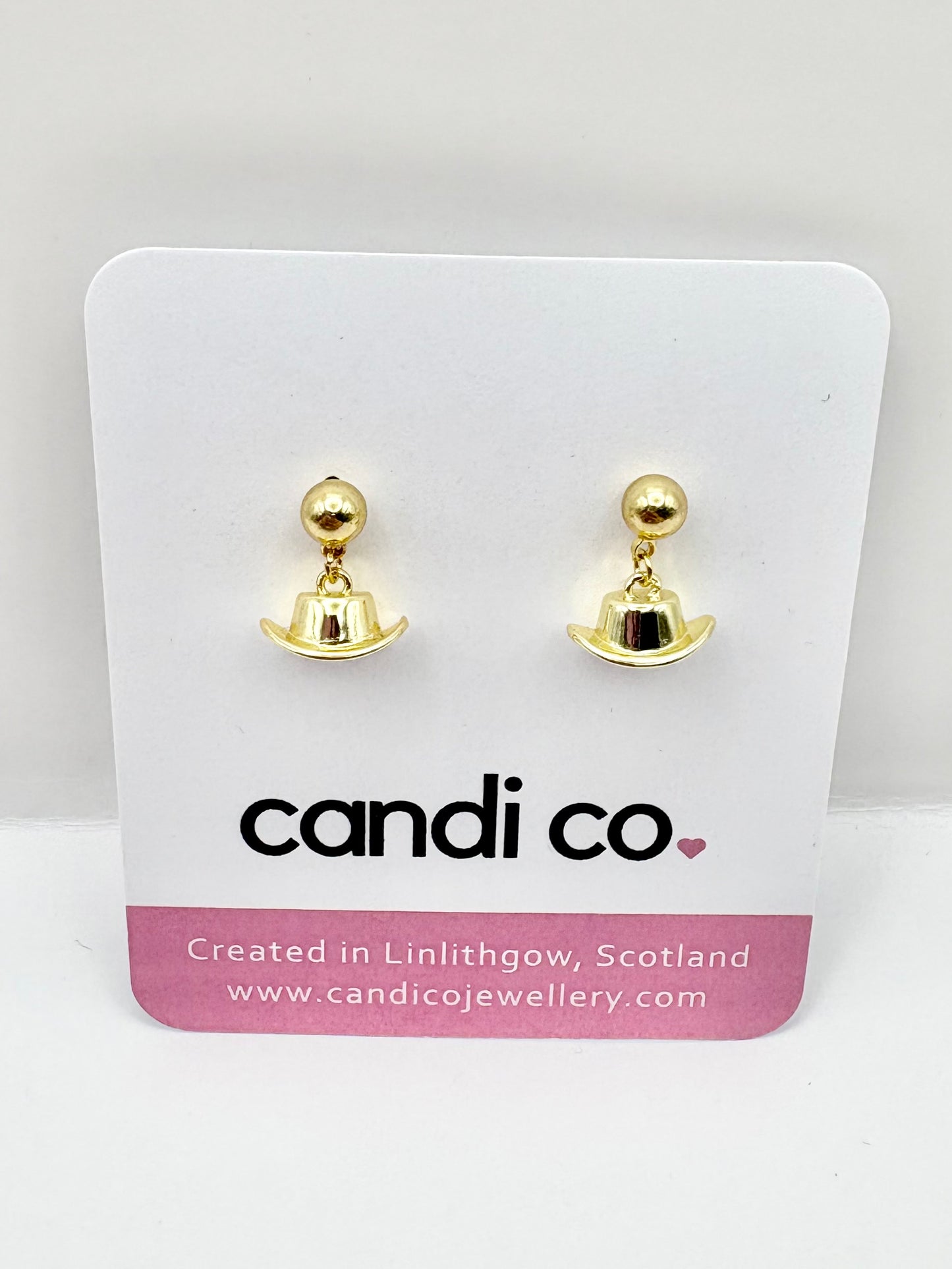 Cowboy Hat Stud Earrings - SAMPLE SALE