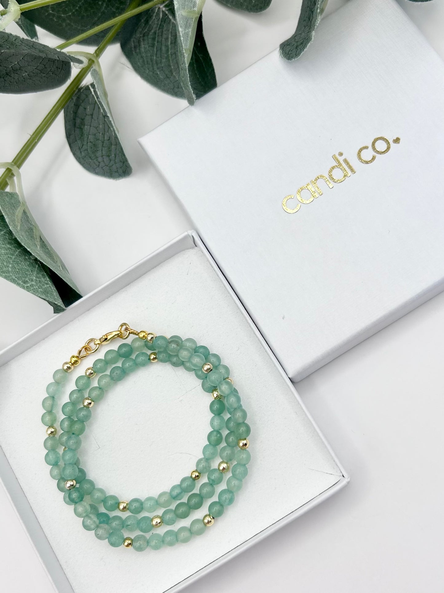 Green Aventurine Gemstone Necklace - Gold-Plated or Gold-Filled