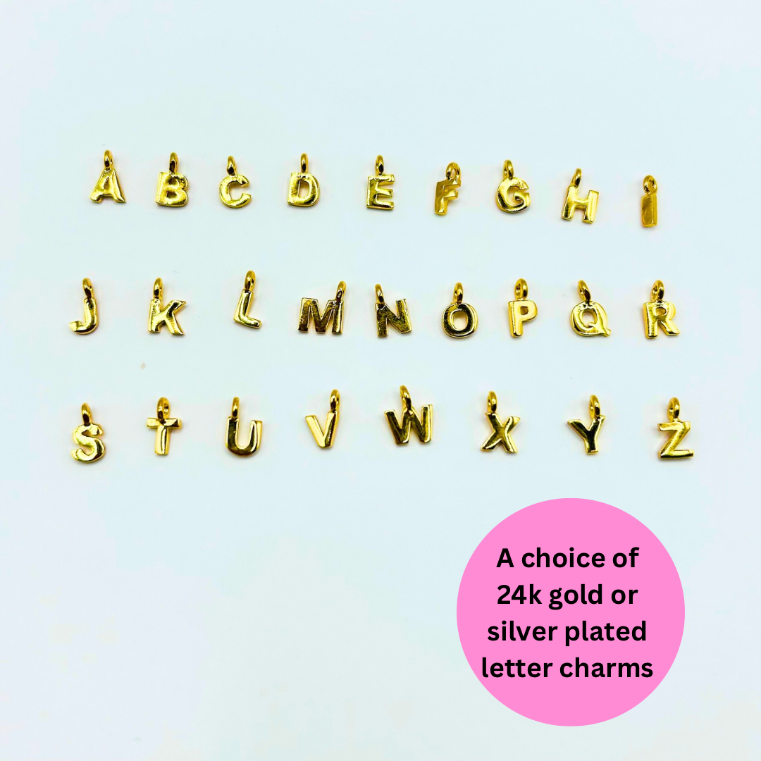 Dainty Initial Huggie Hoop Earrings - Gold or Silver