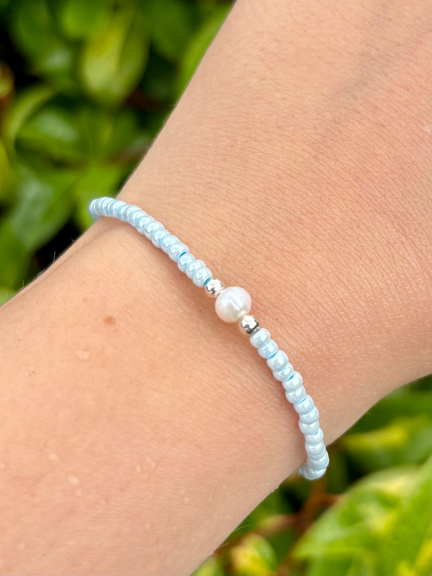Freshwater Pearl Seed Bead Bracelet - Choice of Colour