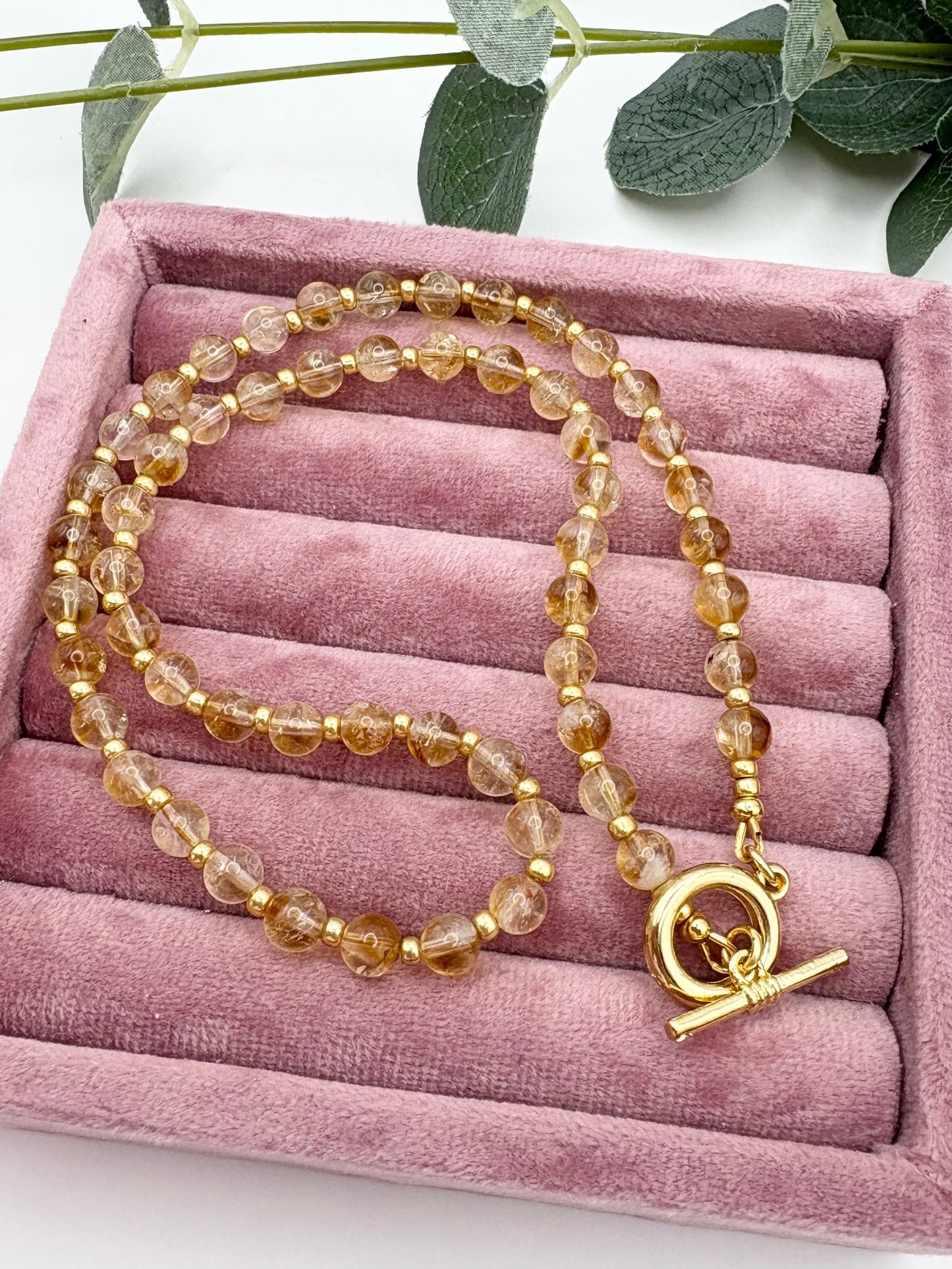 Citrine Beaded Necklace