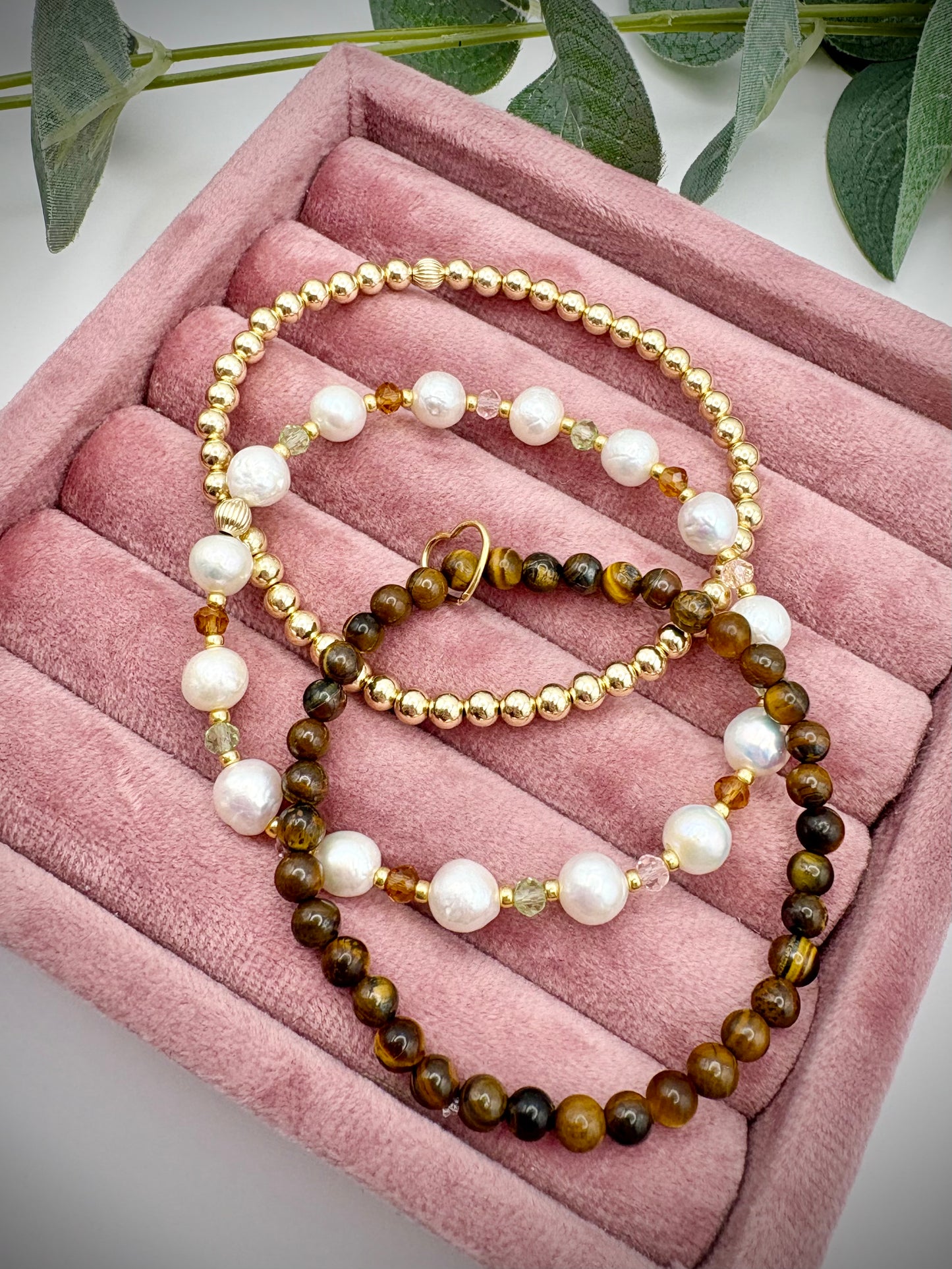 Luxe 14k Gold-filled 4mm Beaded Stretch Bracelet - Perfect For Stacking