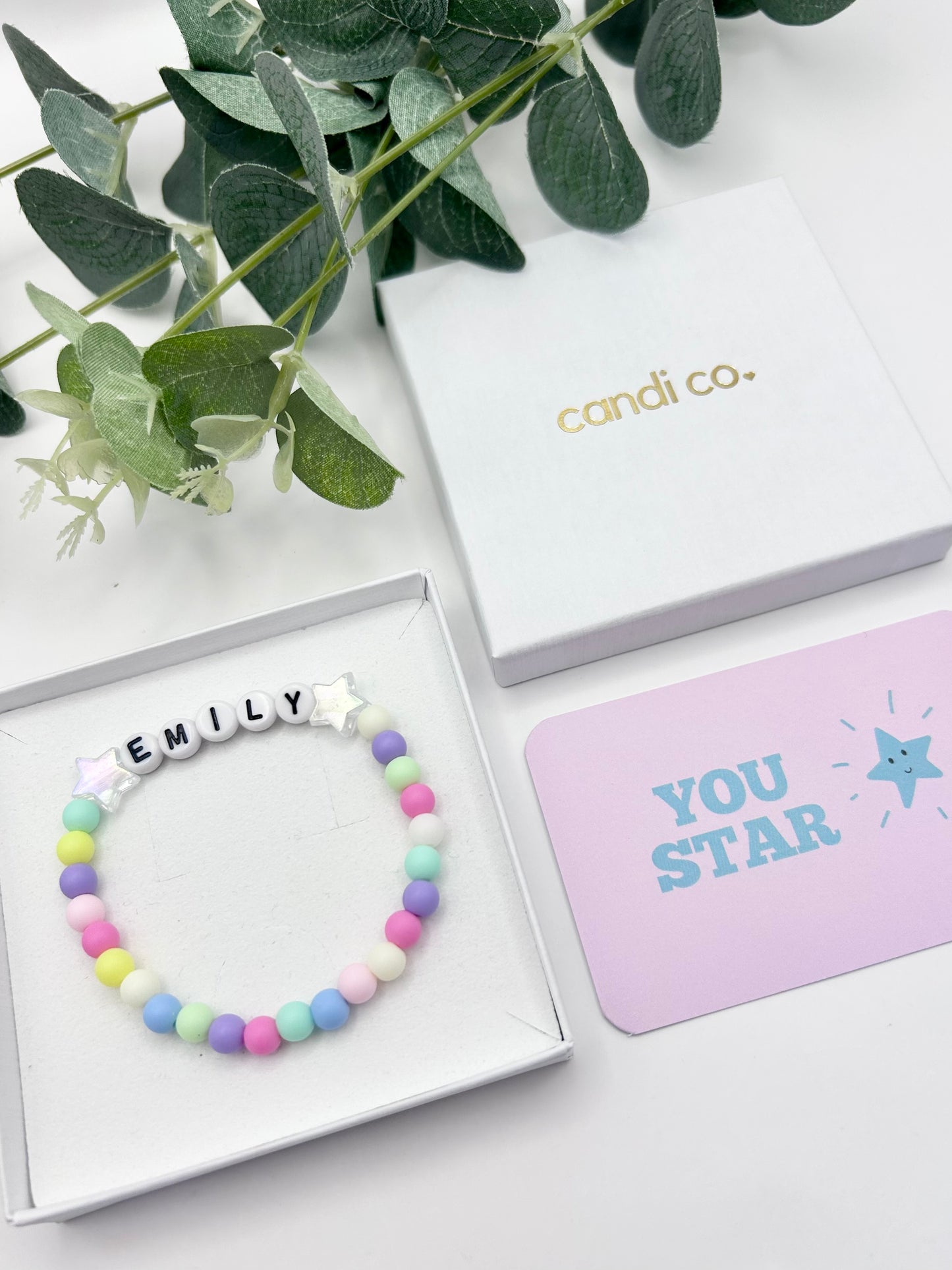 Pastel Confetti Personalised Name Bracelet Kids