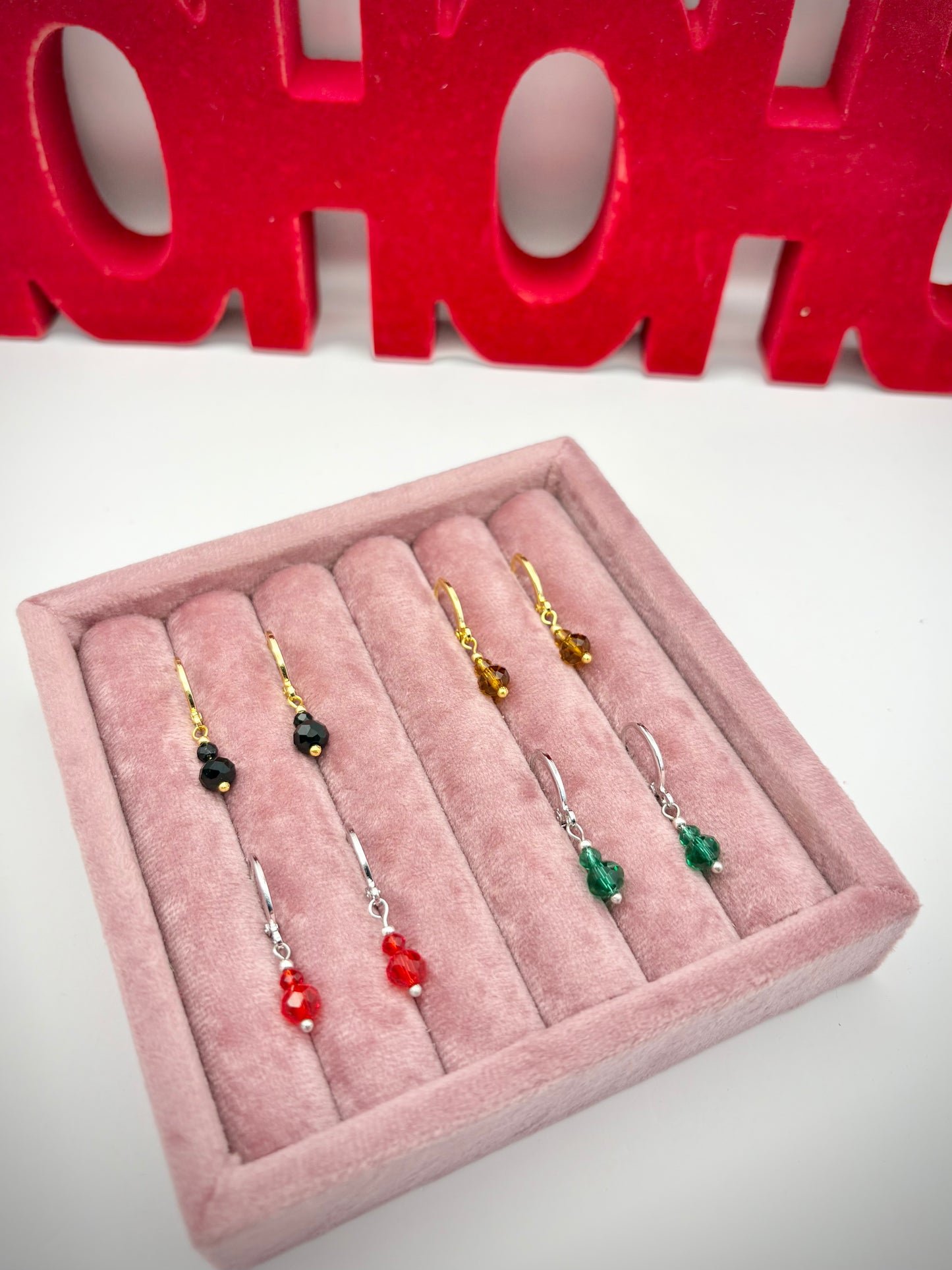 Sparkly Crystal Huggie Hoop Earrings - Various Colours