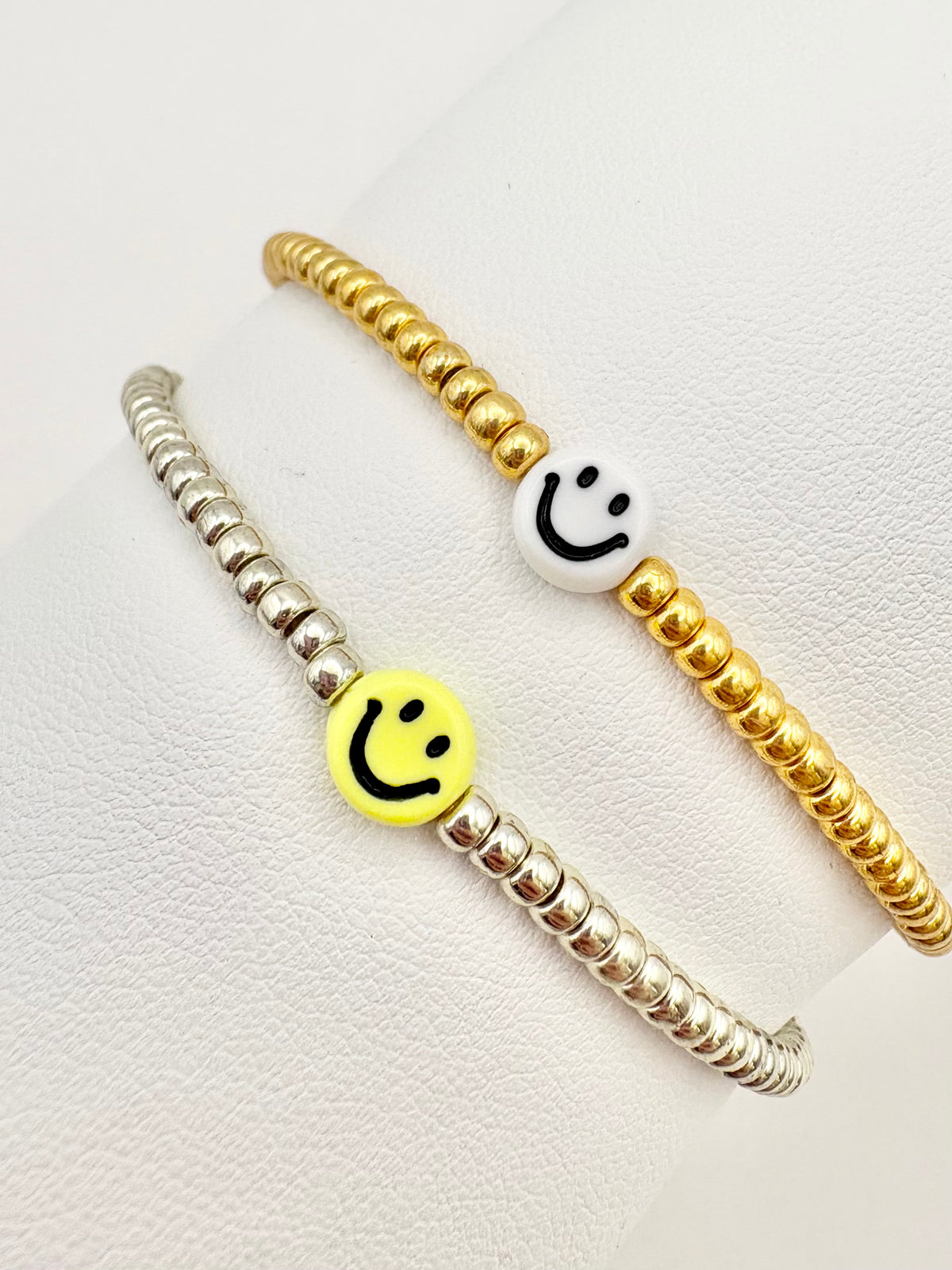 Seed Bead Stacking Bracelets - Happy