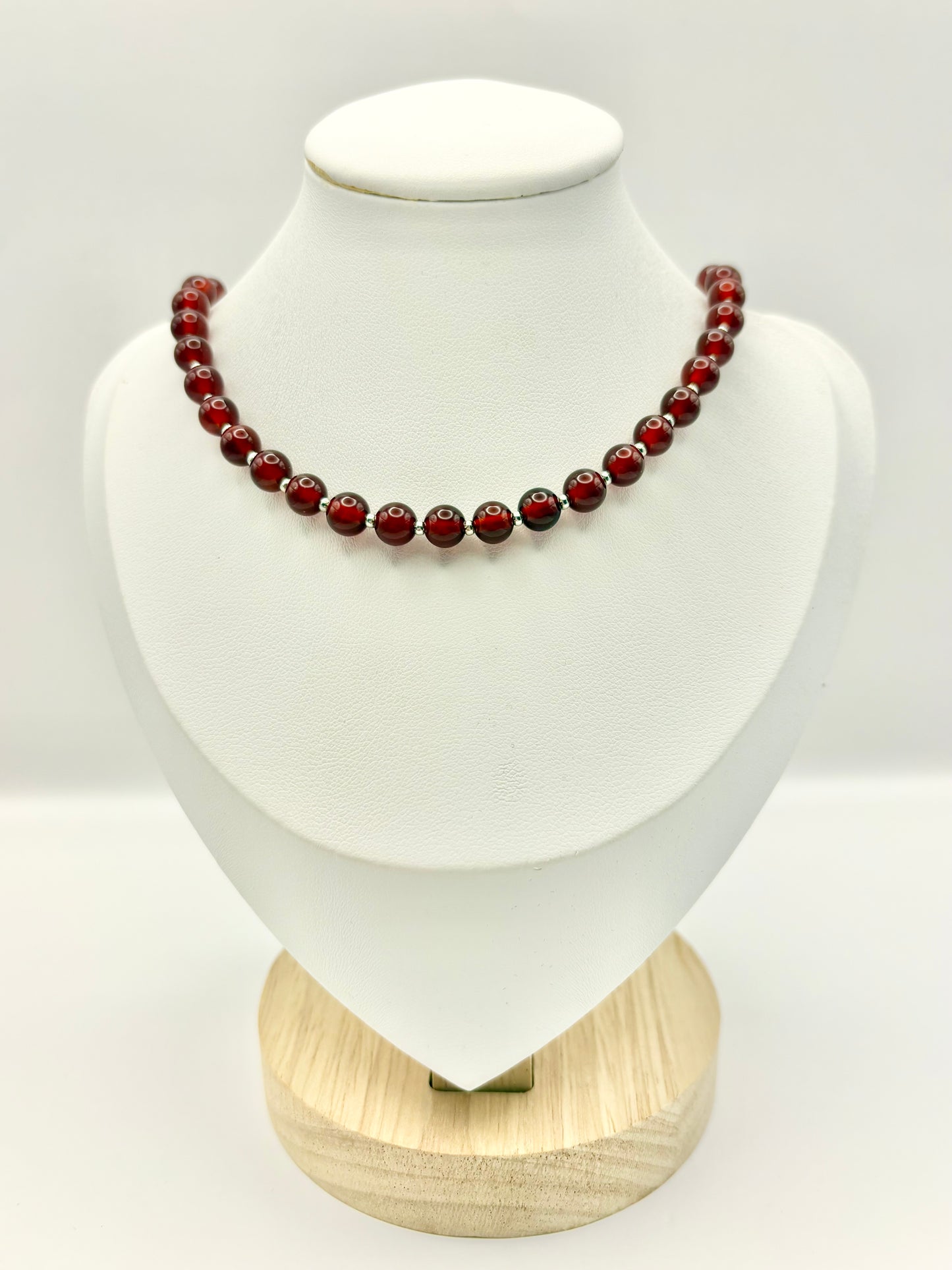 Carnelian and Sterling Silver necklace - SALE