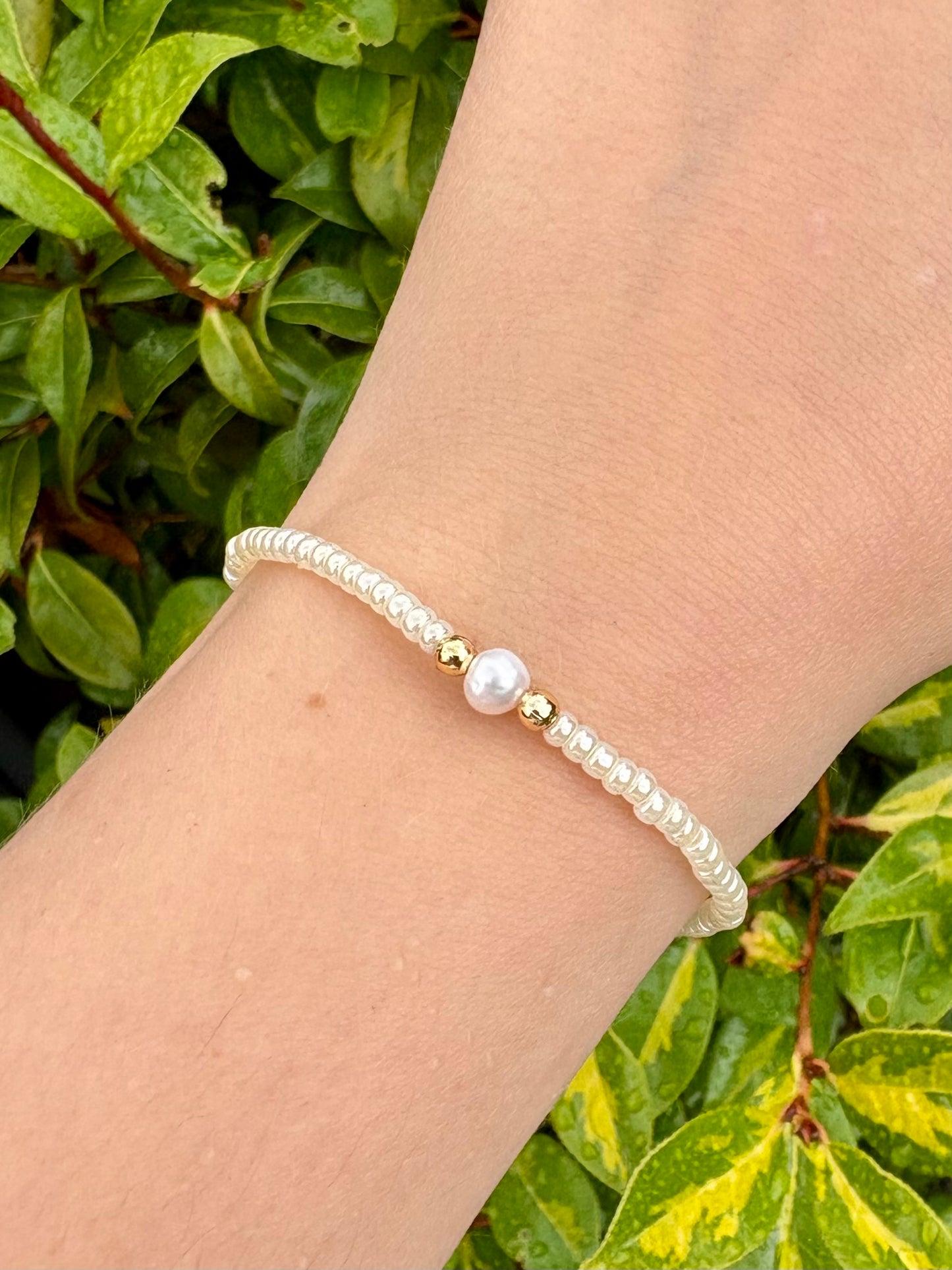 Freshwater Pearl Seed Bead Bracelet - Choice of Colour
