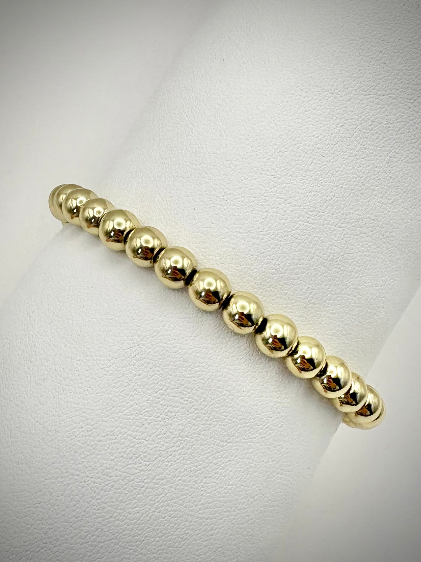 Hematite Beaded Stretch Bracelet - Gold, Silver or Rose Gold
