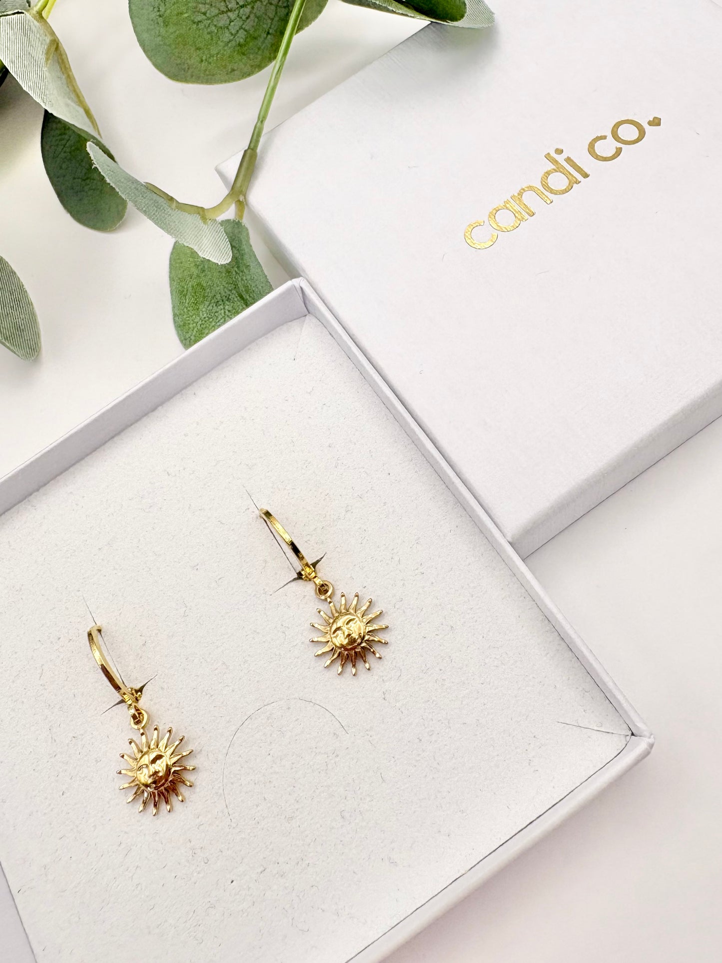 Sunshine Huggie Earrings - Gold or Silver