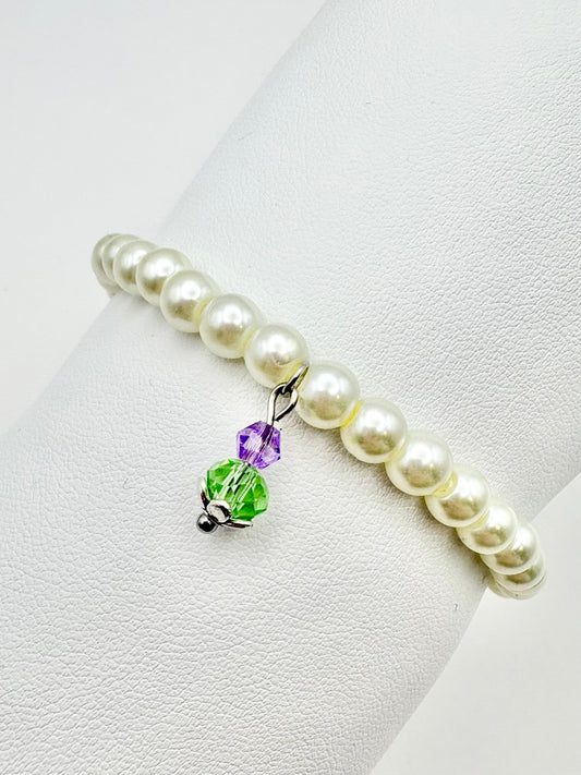 Thistle Glass Pearl Bracelet