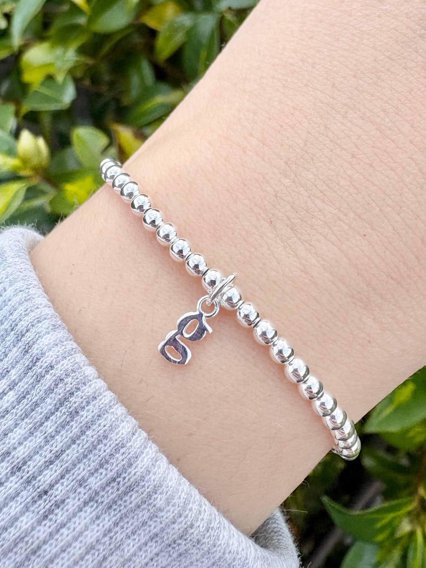 Initial Bracelet - Sterling Silver