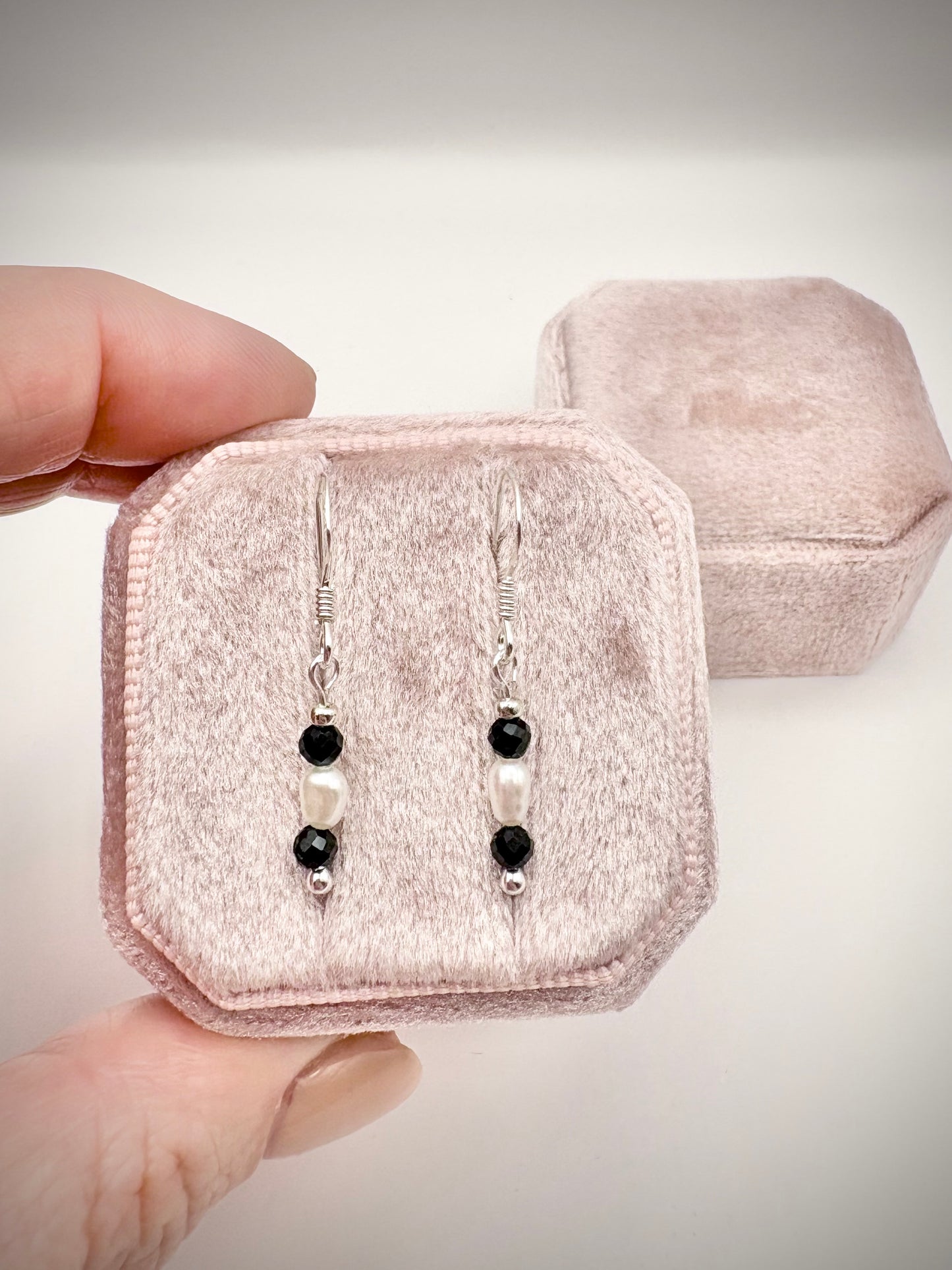 Handmade Pearl & Tourmaline Jewellery Set – Sterling Silver