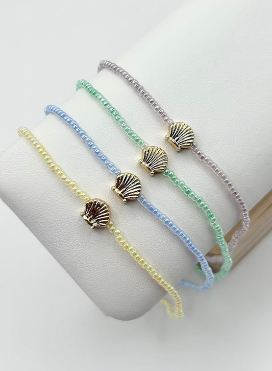Shell Charm Beaded Anklet