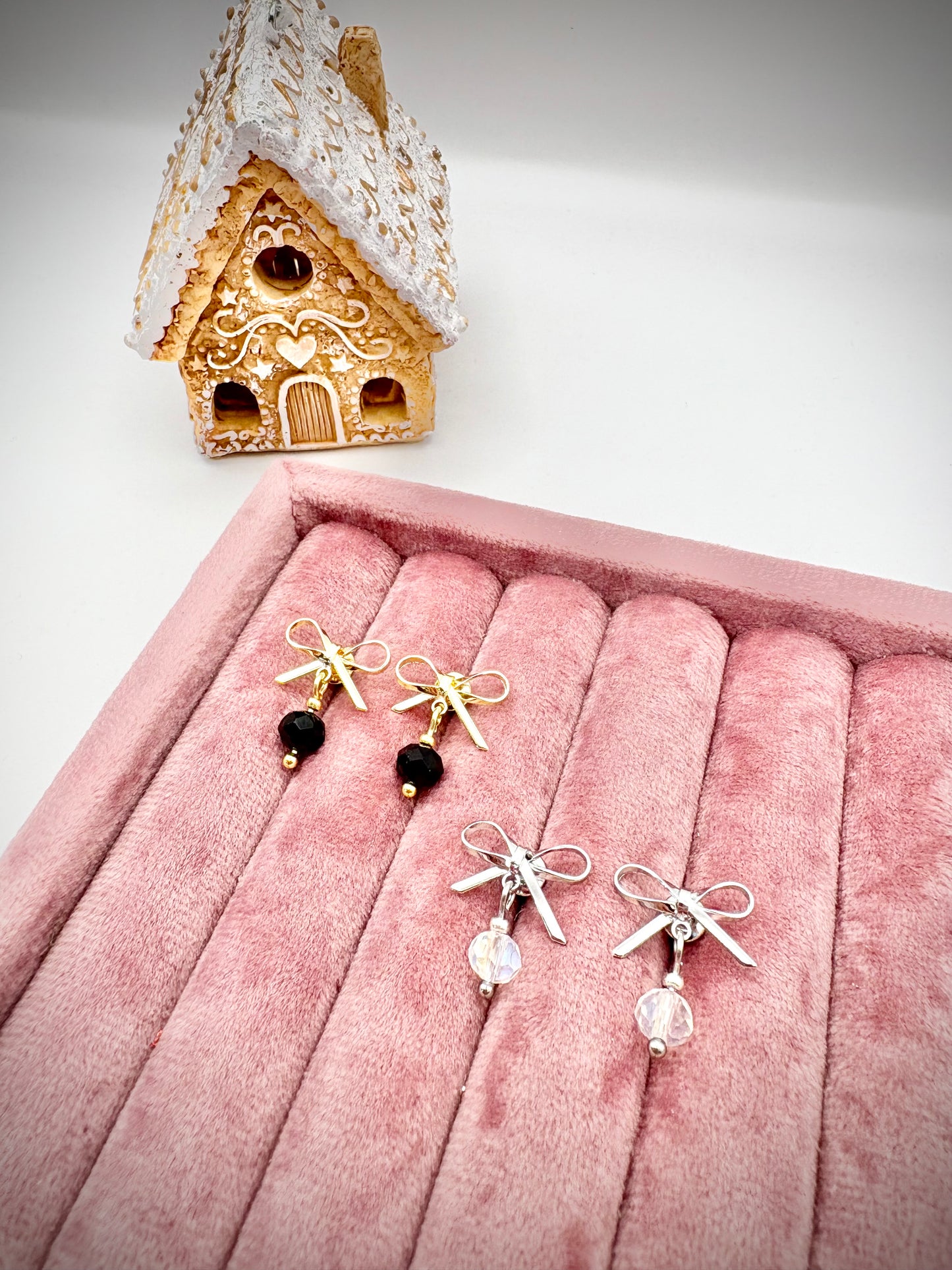 Sparkly Crystal Bow Earrings