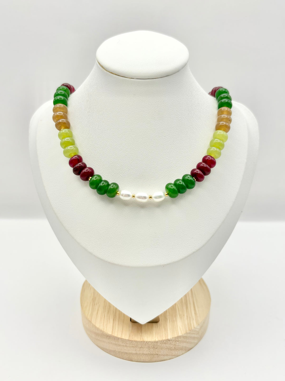 Candi Drop #5 - Dyed Quartz & Freshwater Pearl Necklace