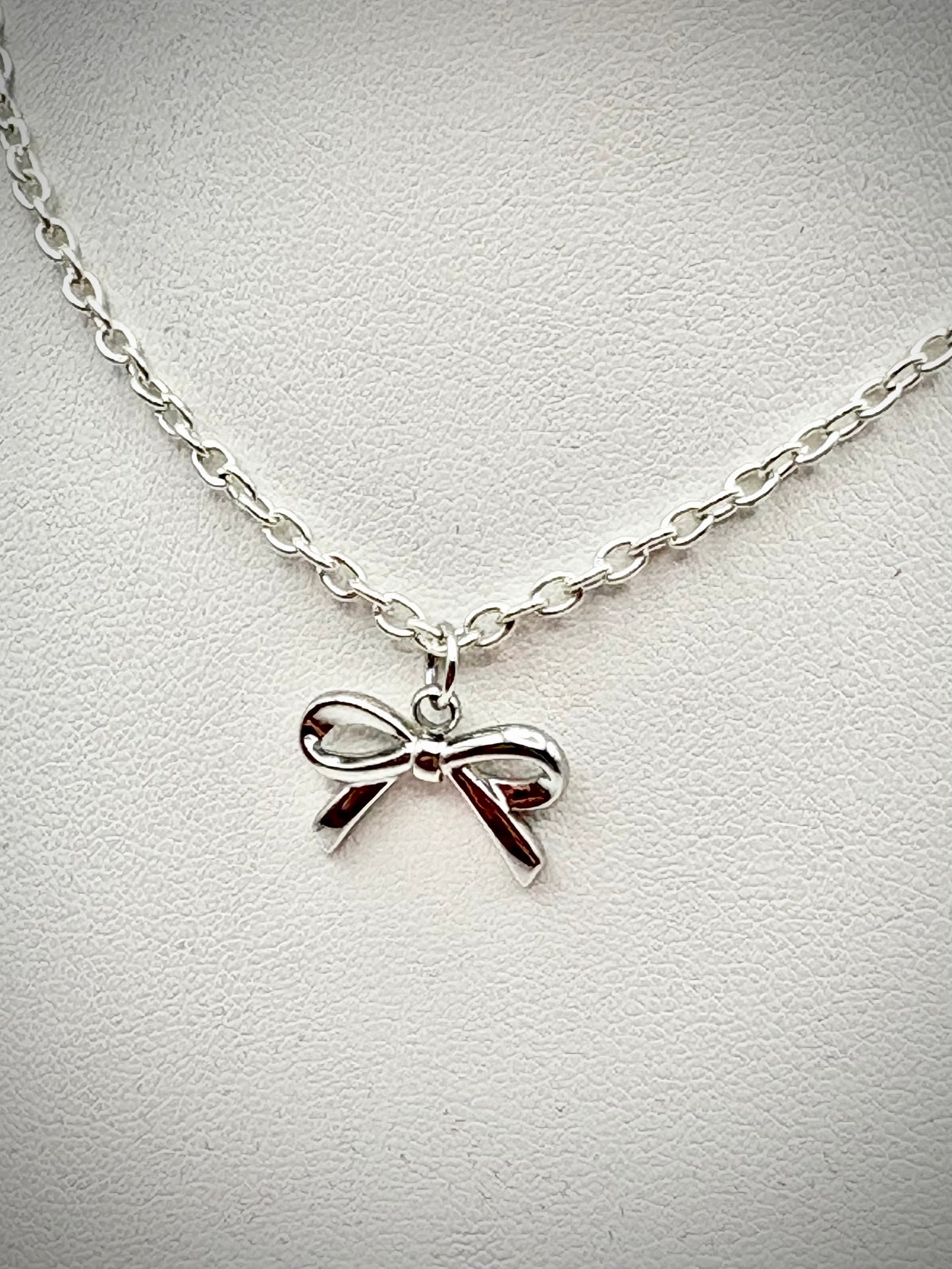 Bow Necklace - Gold or Silver-Plated