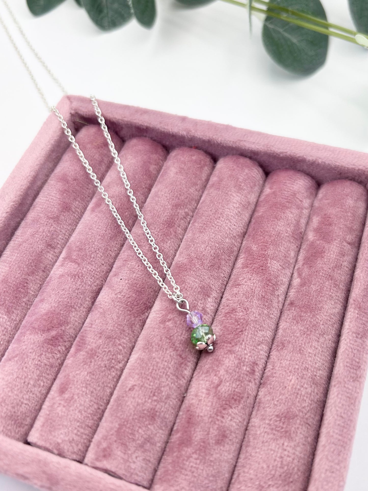 Thistle Necklace Silver or Gold-Plated