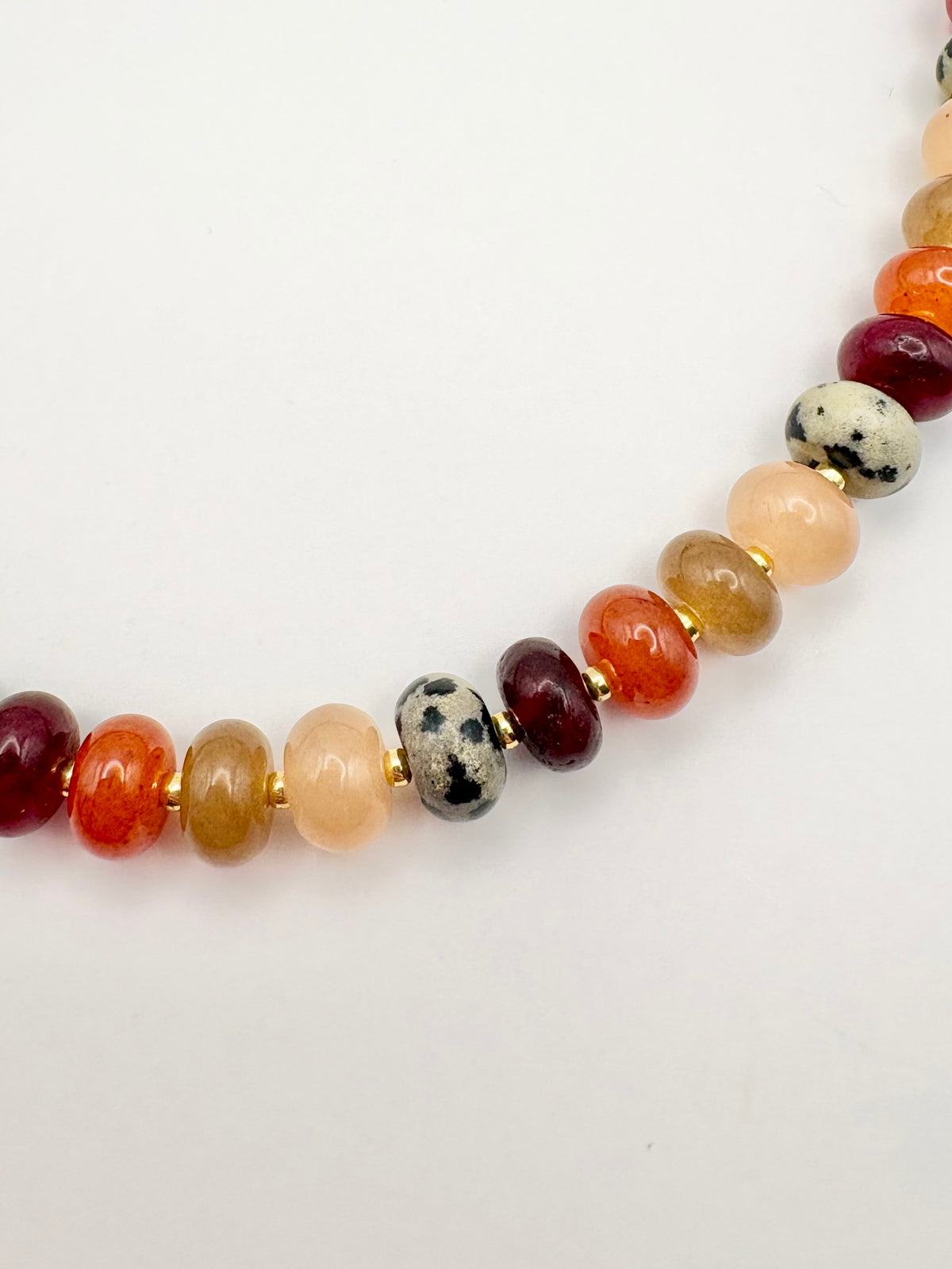 Candi Drop #10 - Dyed Quartz & Dalmatian Jasper Necklace