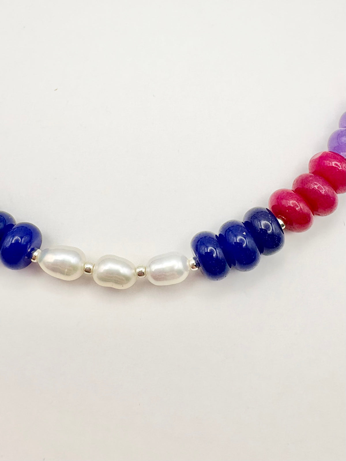 Candi Drop #4 - Dyed Quartz & Freshwater Pearl Necklace