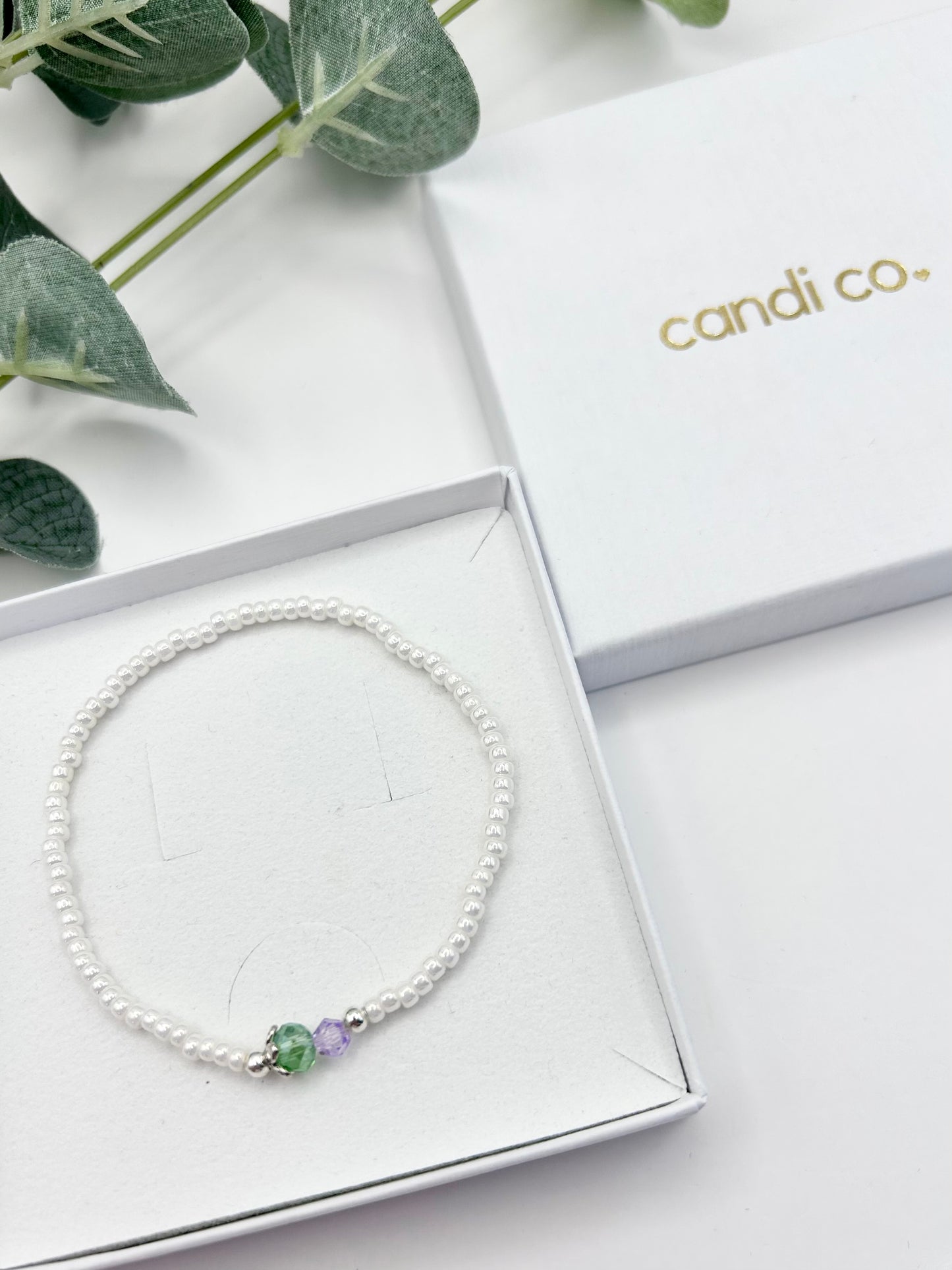 Thistle Seed Bead Bracelet - Silver-Plated