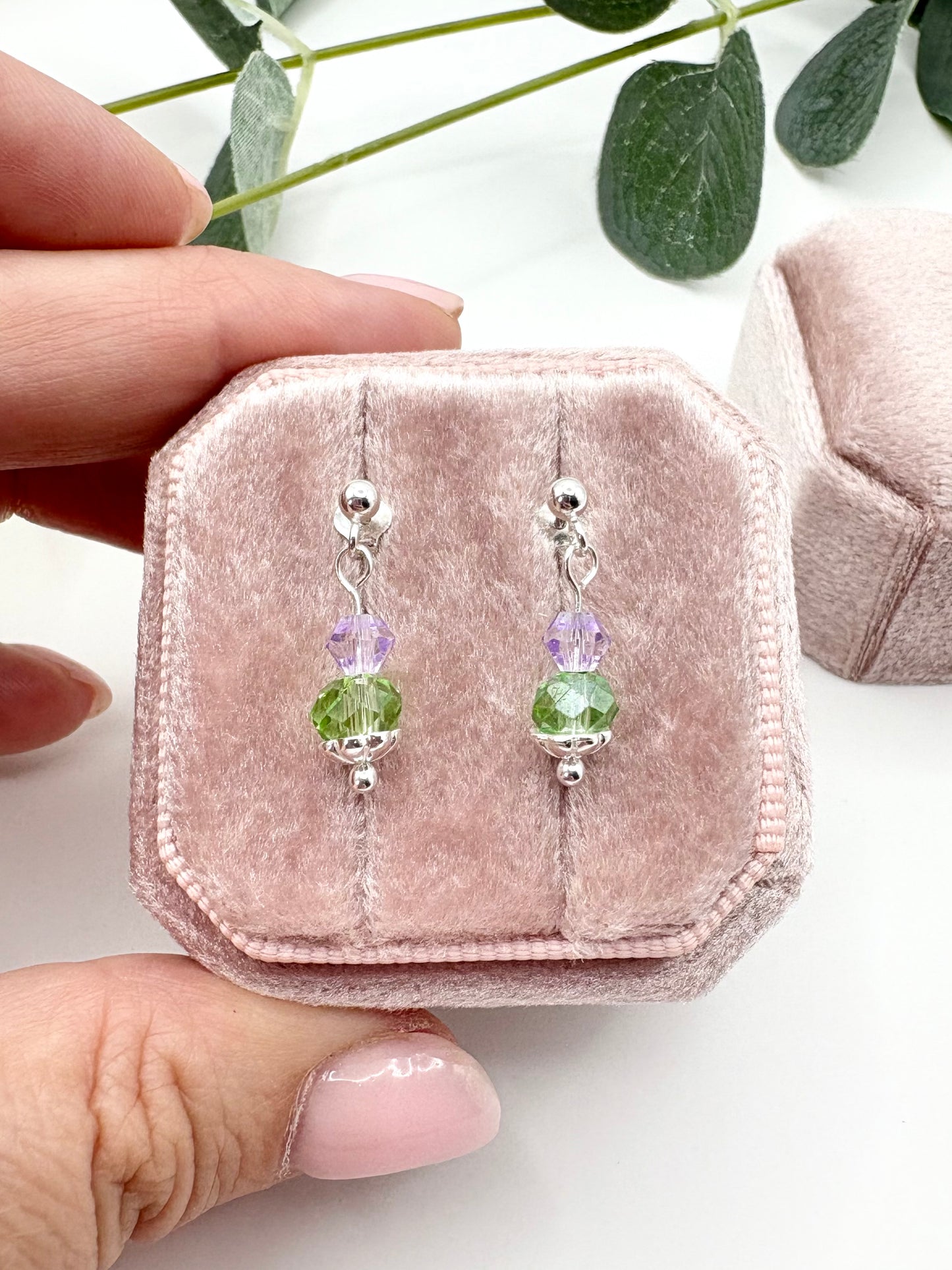 Thistle Stud Earrings Sterling Silver or Gold-Filled