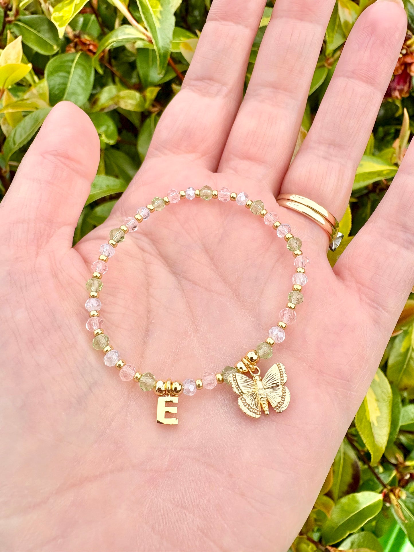Personalised Crystal Butterfly Bracelet