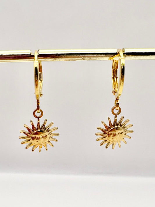 Sunshine Huggie Earrings - Gold or Silver
