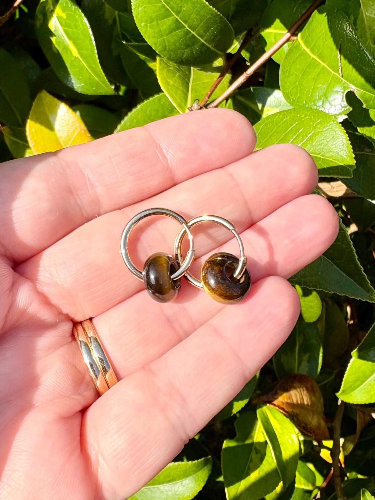 Tiger's Eye Huggies