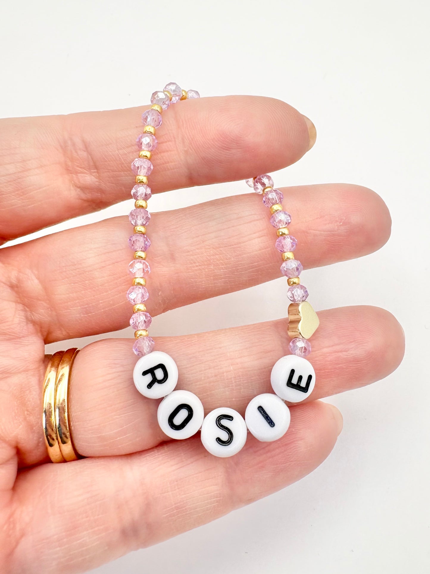 Kids Dainty Crystal Name Bracelet
