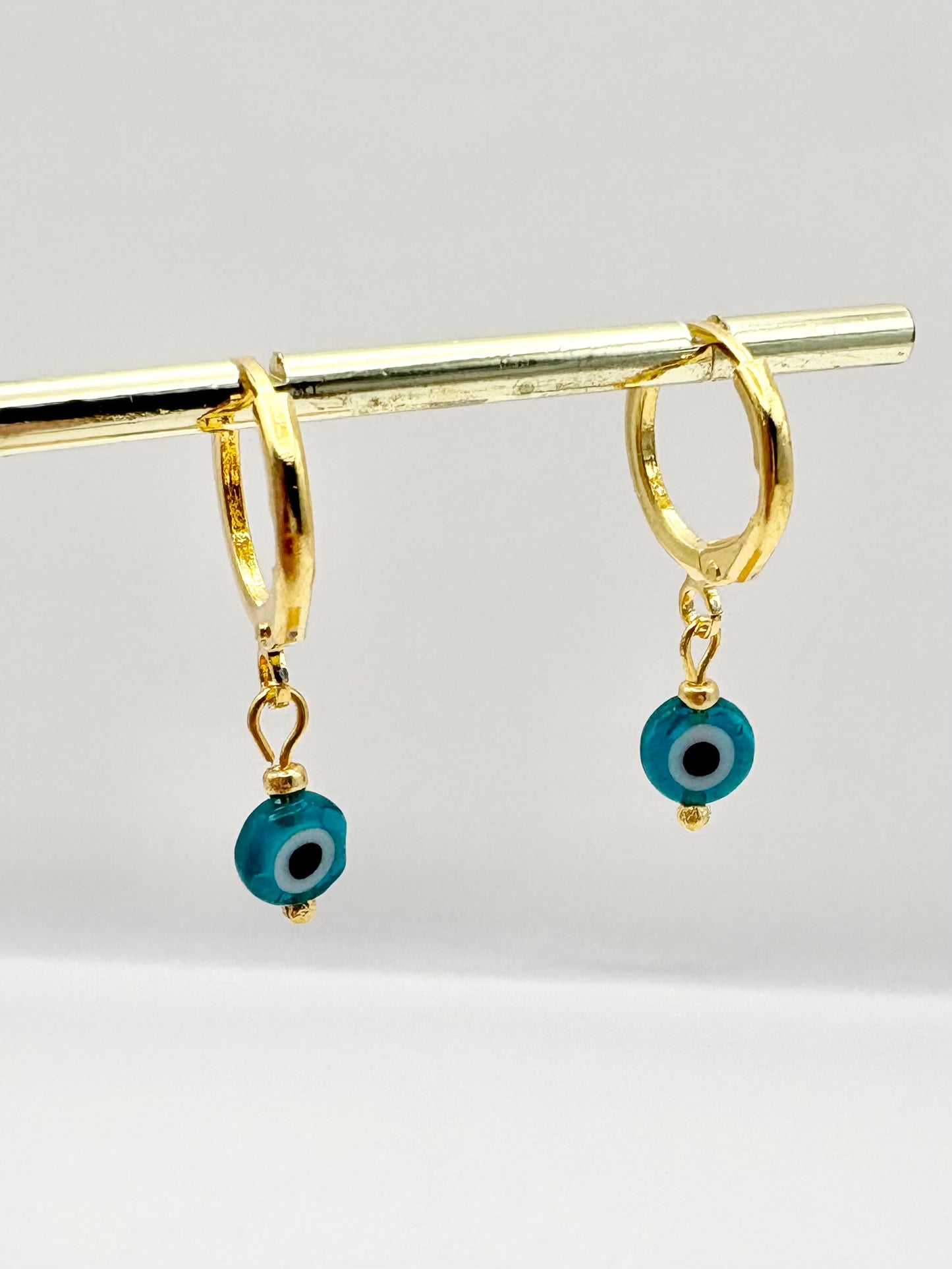 Evil Eye Huggie Earrings - Gold or Silver