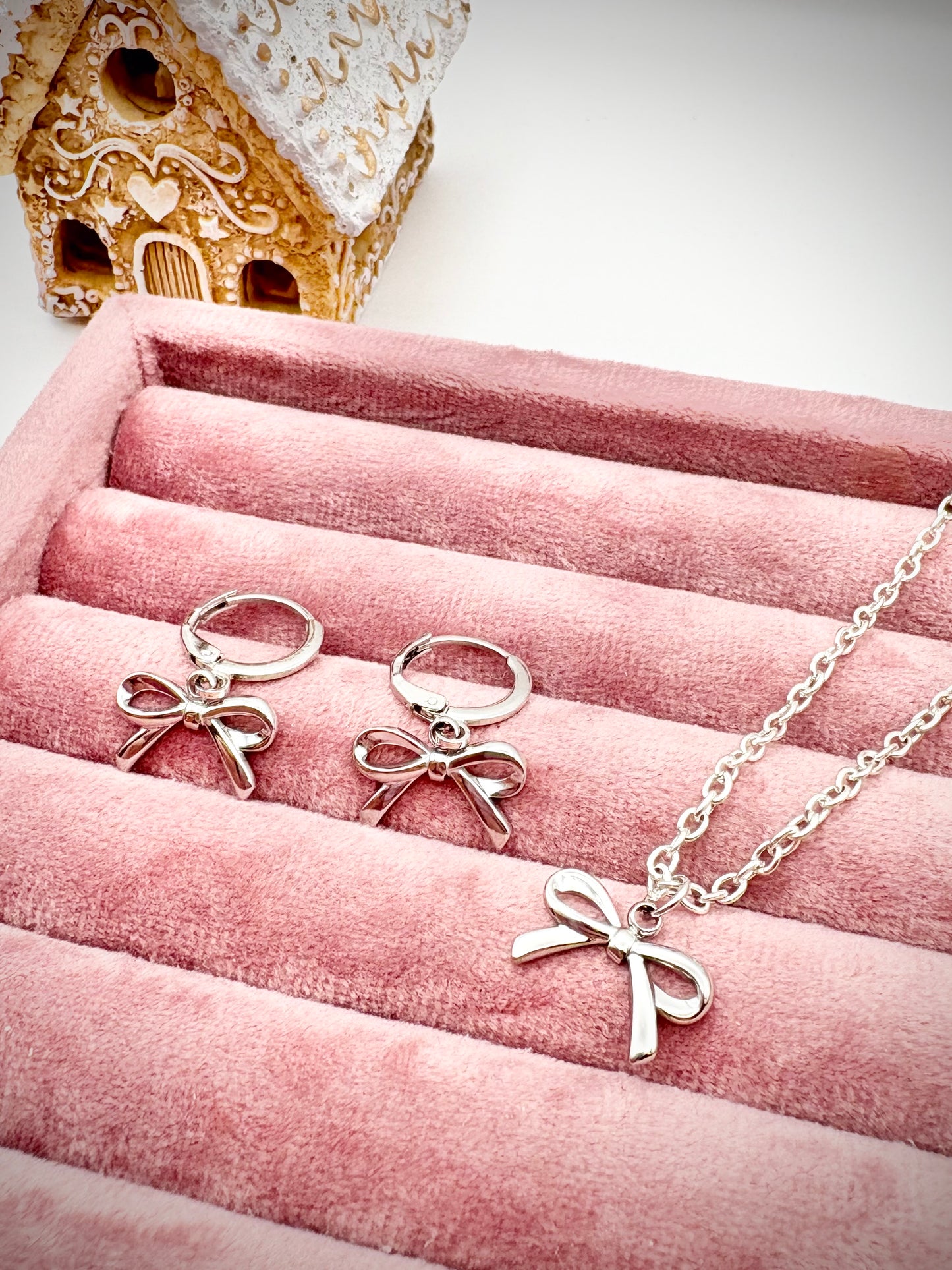 Bow Huggie Hoop Earrings - Gold or Silver-Plated