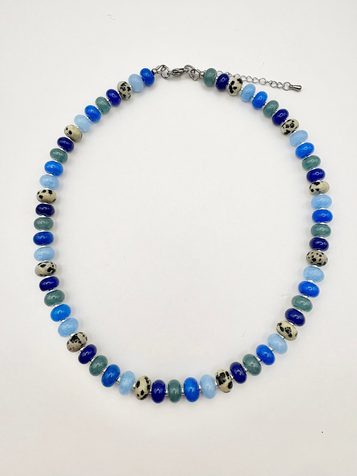 Candi Drop #8 - Dyed Quartz & Dalmatian Jasper Necklace