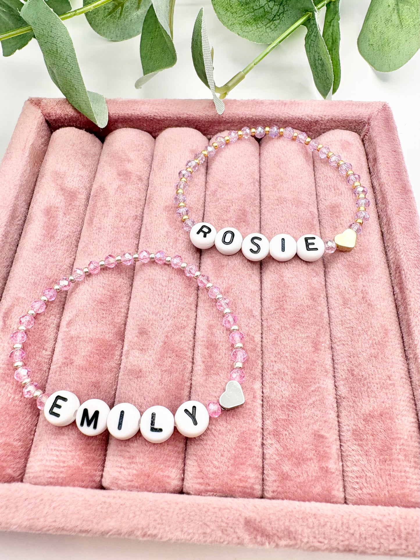 Kids Dainty Crystal Name Bracelet