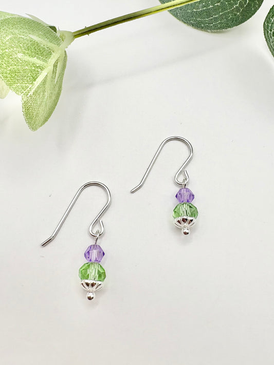 Thistle Fish Hook Earrings - Sterling Silver