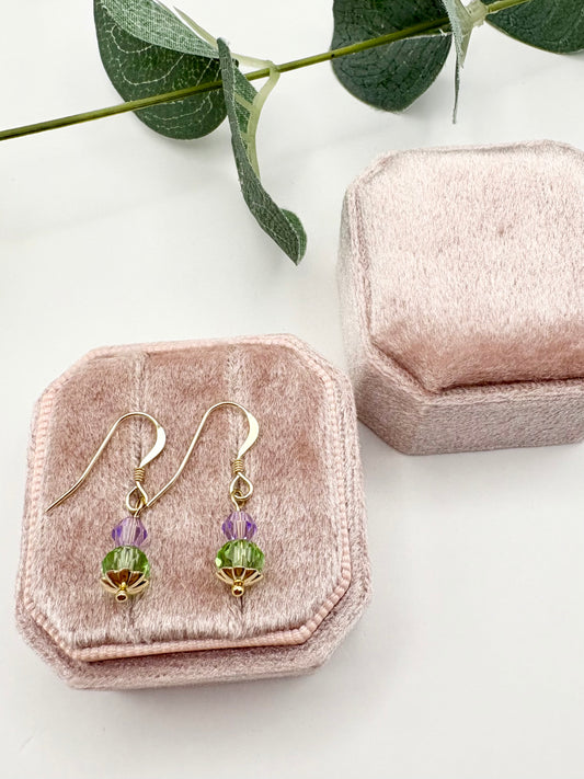 Thistle Dangle Earrings Sterling Silver or 14k Gold-Filled