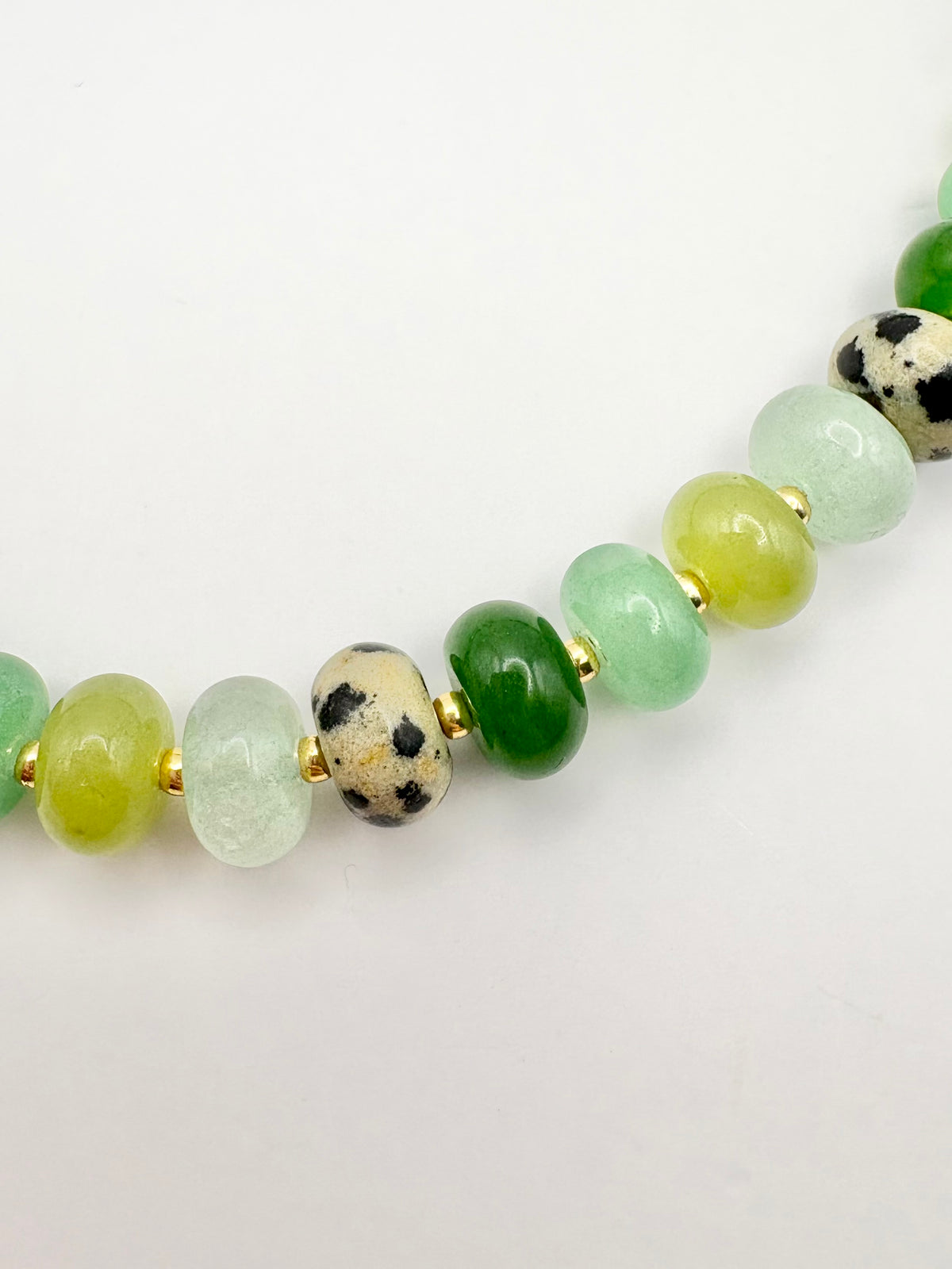 Candi Drop #9 - Dyed Quartz & Dalmatian Jasper Necklace