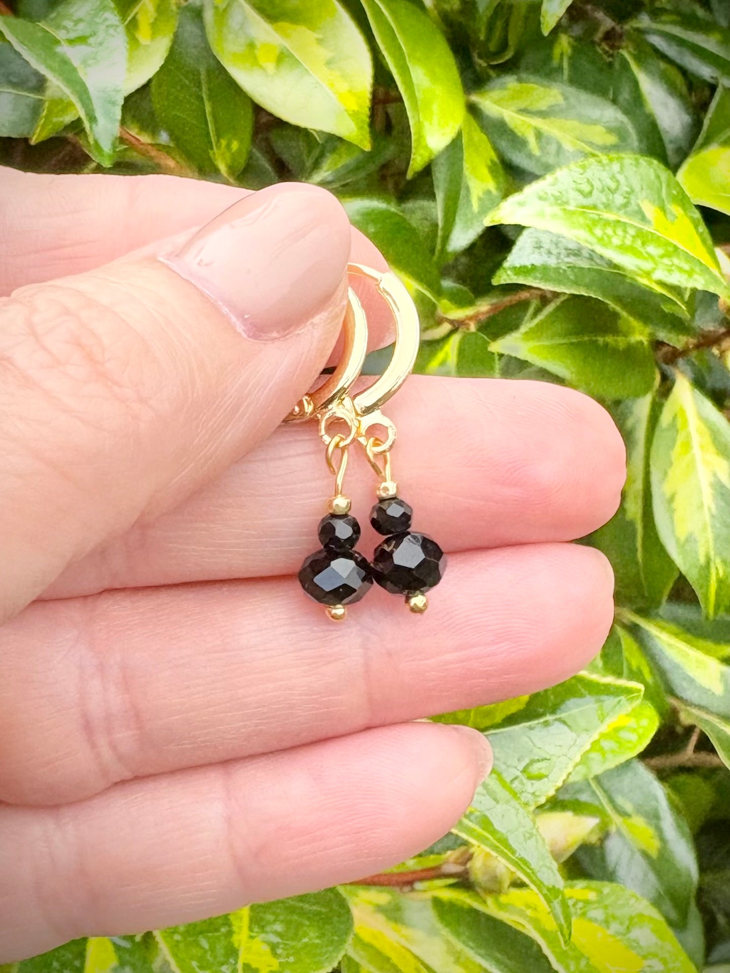 Sparkly Crystal Huggie Hoop Earrings - Various Colours