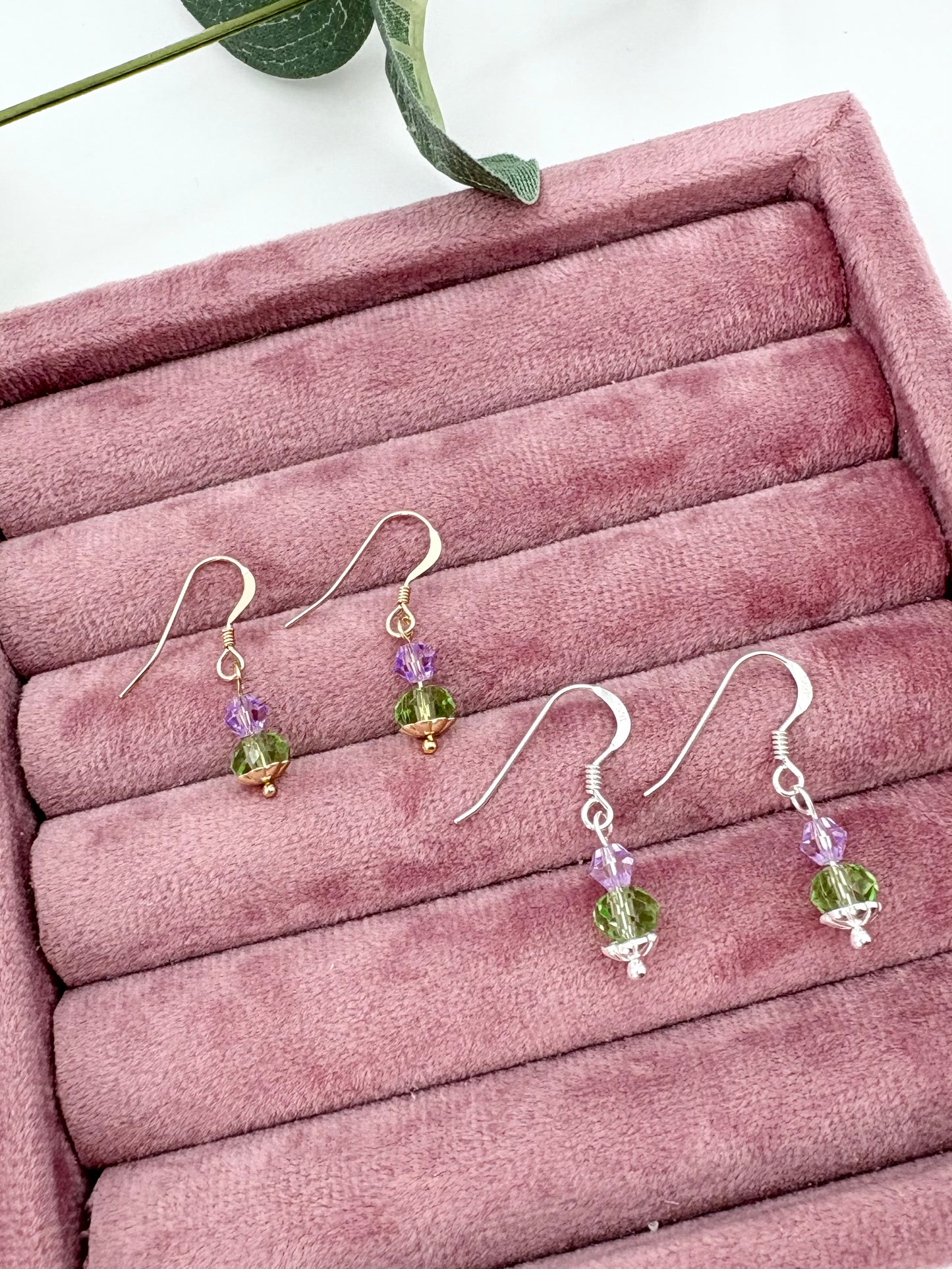 Thistle Dangle Earrings Sterling Silver or 14k Gold-Filled