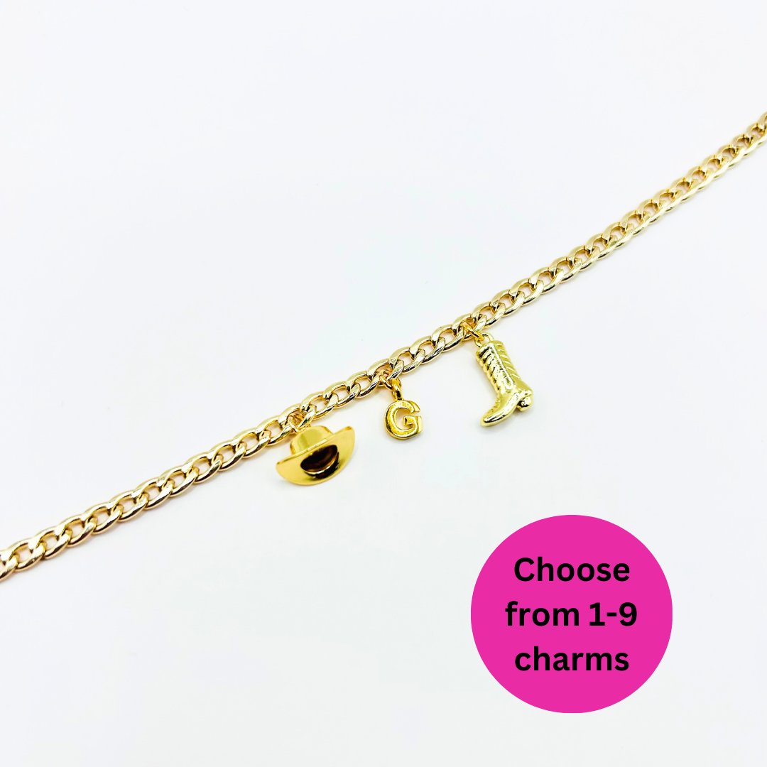 Western Charm Bracelet - Gold-Plated
